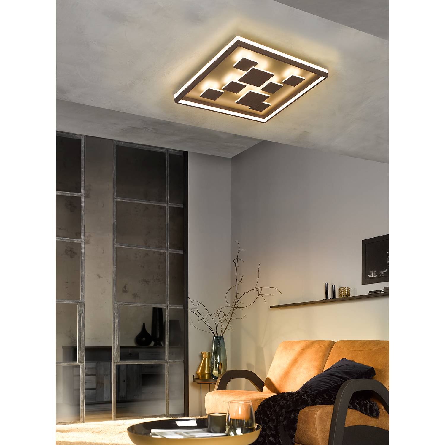 LED-Deckenleuchte Carina Acryl Eisen