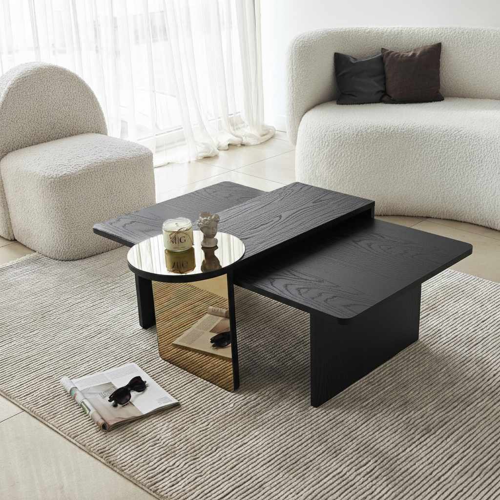 Luna Table Set of 2 Black