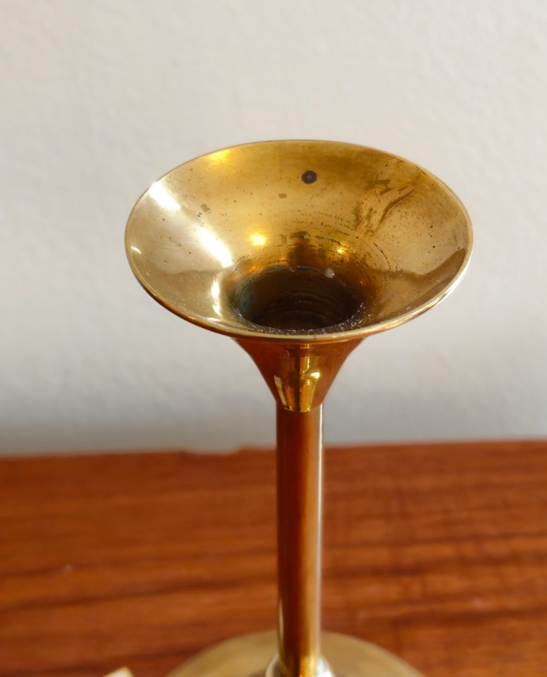 Vintage Kerzenhalter Messing Gold