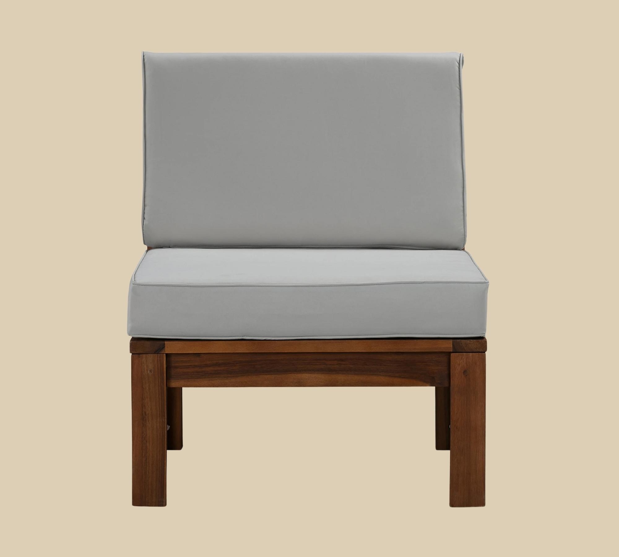 Loungesessel Akazie Massiv Taupe
