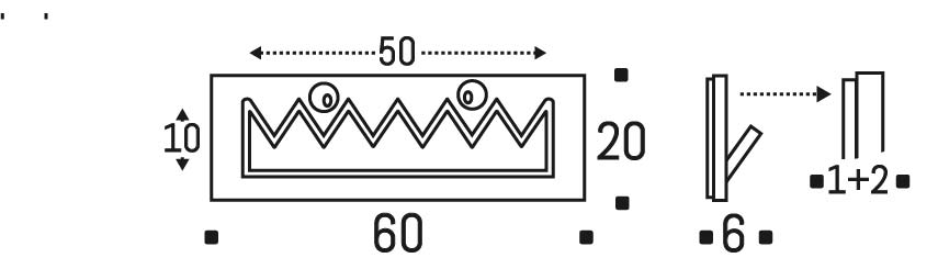 Fläpps Garderobe Monsterhäng Schwarz 60 x 20cm