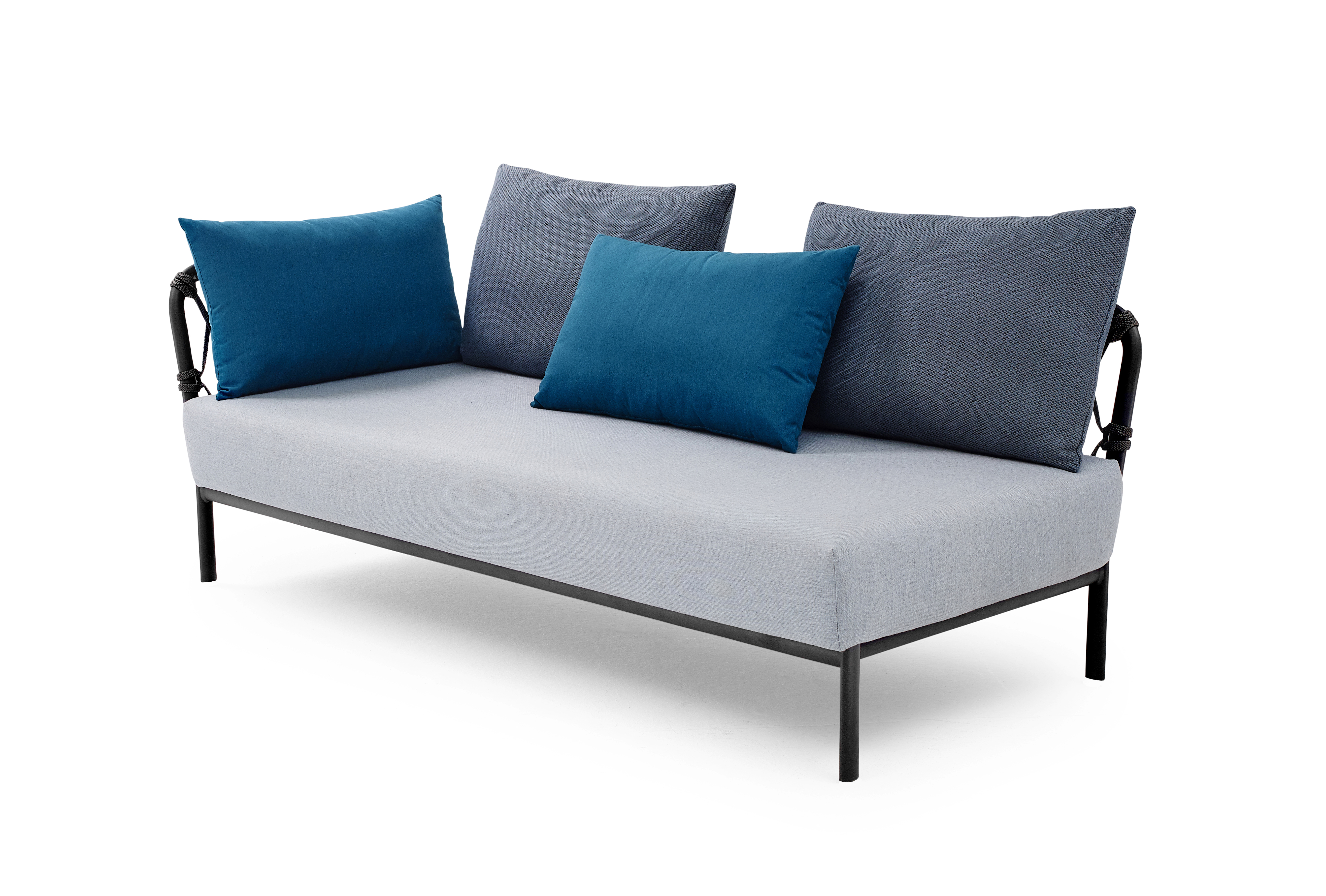 Caro Garten Lounge-Set Anthrazit Blau