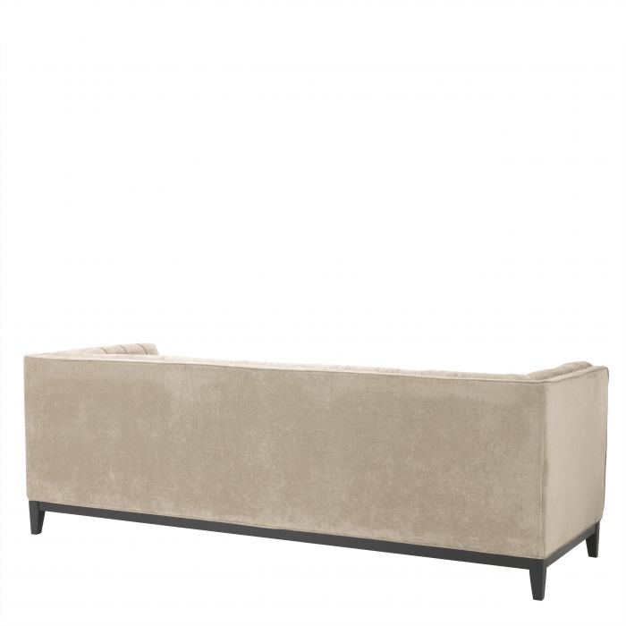 Sofa Textil Holz Taupe