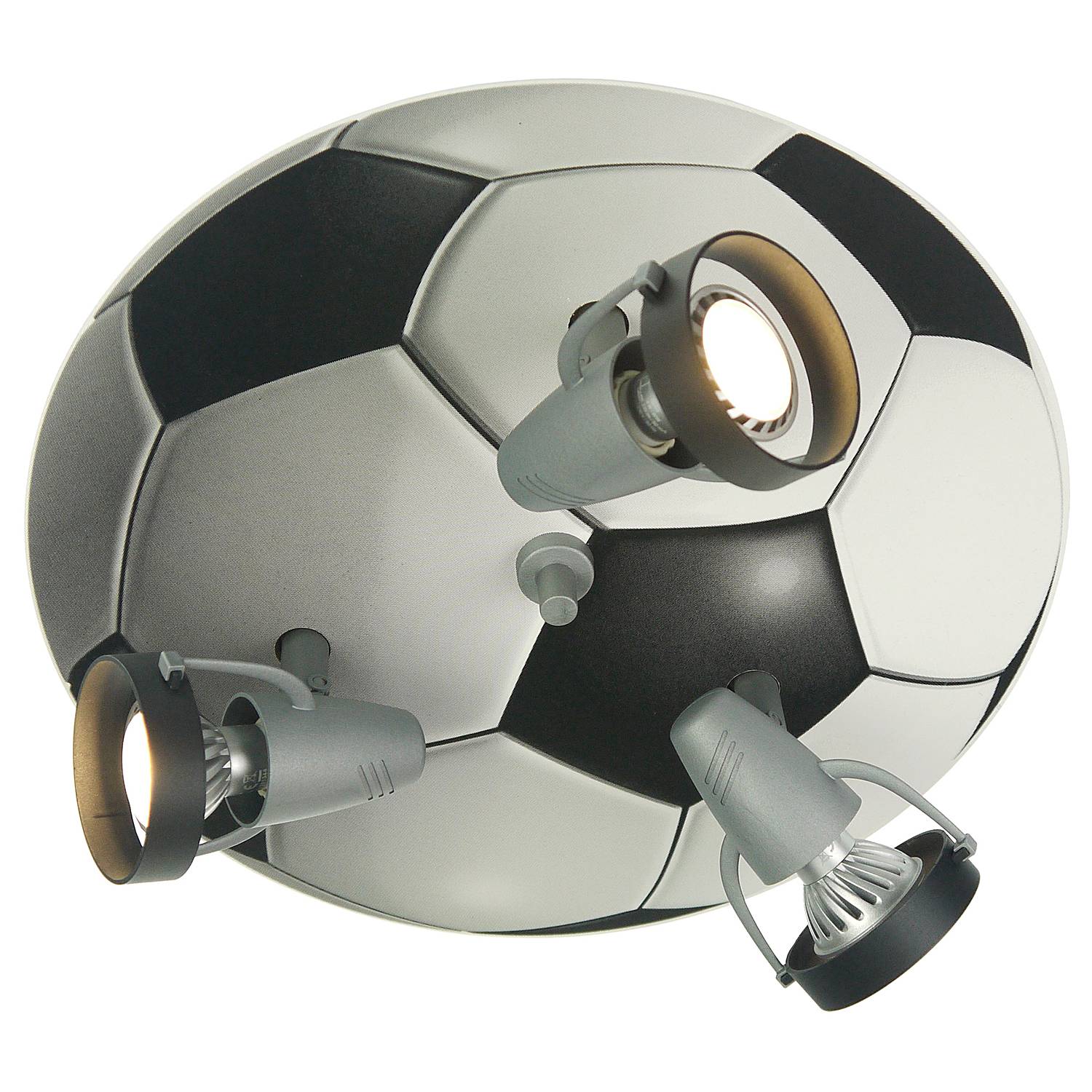 Kinderzimmerleuchte Fußball IV Eisen / Polyacryl 3-flammig