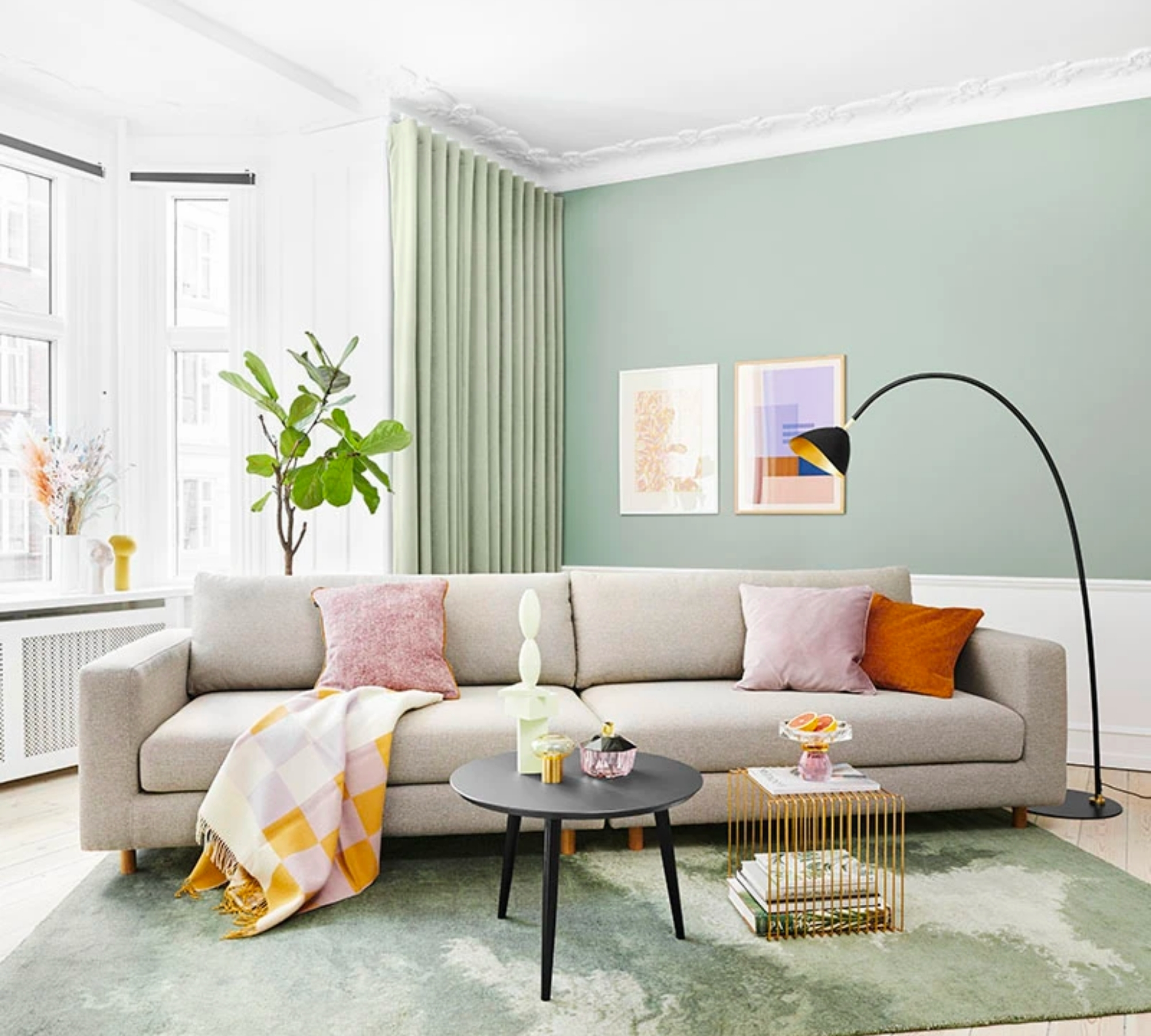 Douglas Sofa 3-seater Agnes Brown