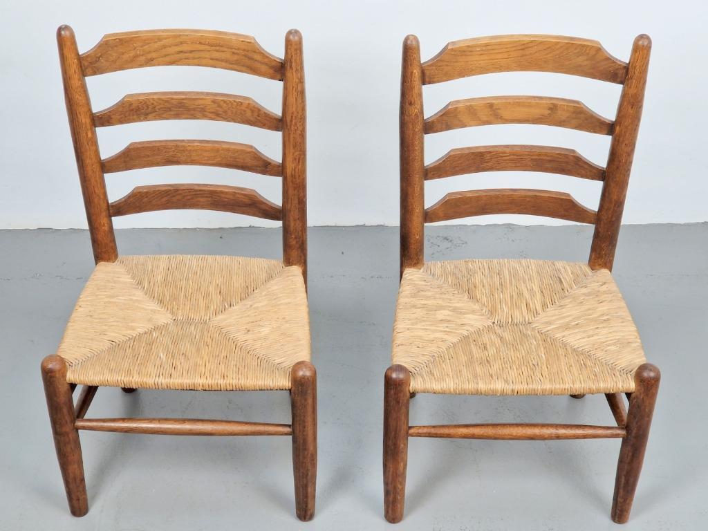 2x Vintage Stühle Holz Braun 1960er Jahre