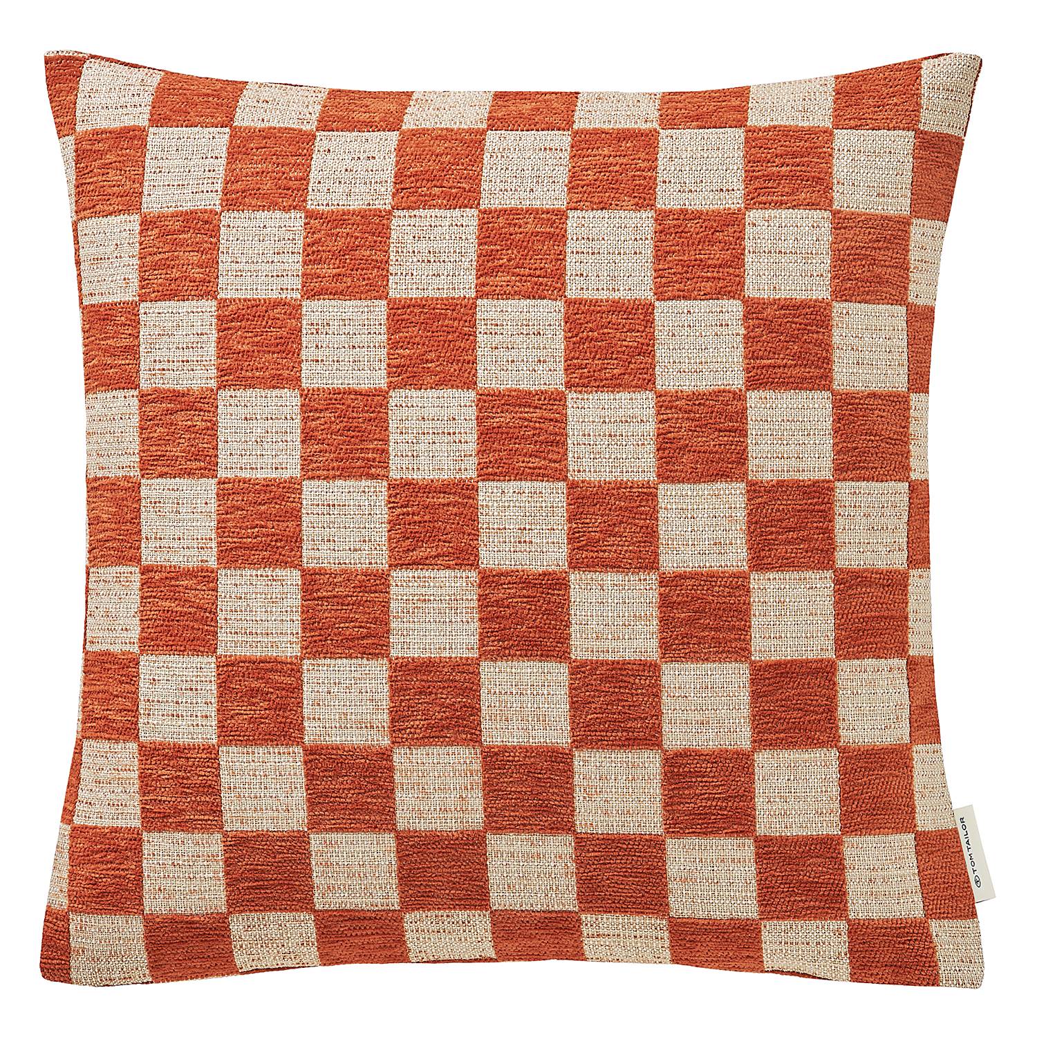 Checkerbox Kissenbezug Rostbraun 45x45cm