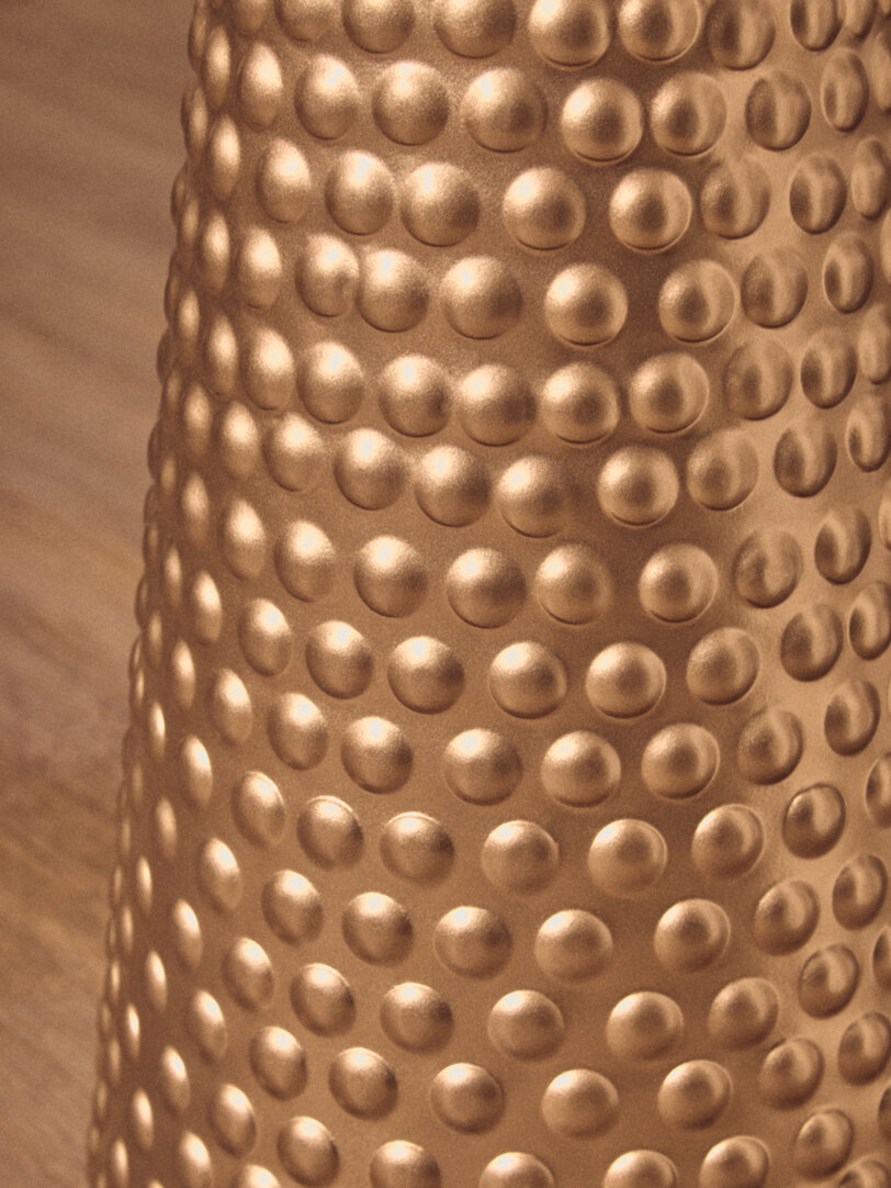 Amira Beistelltisch Eisen Gold Weiß 41cm