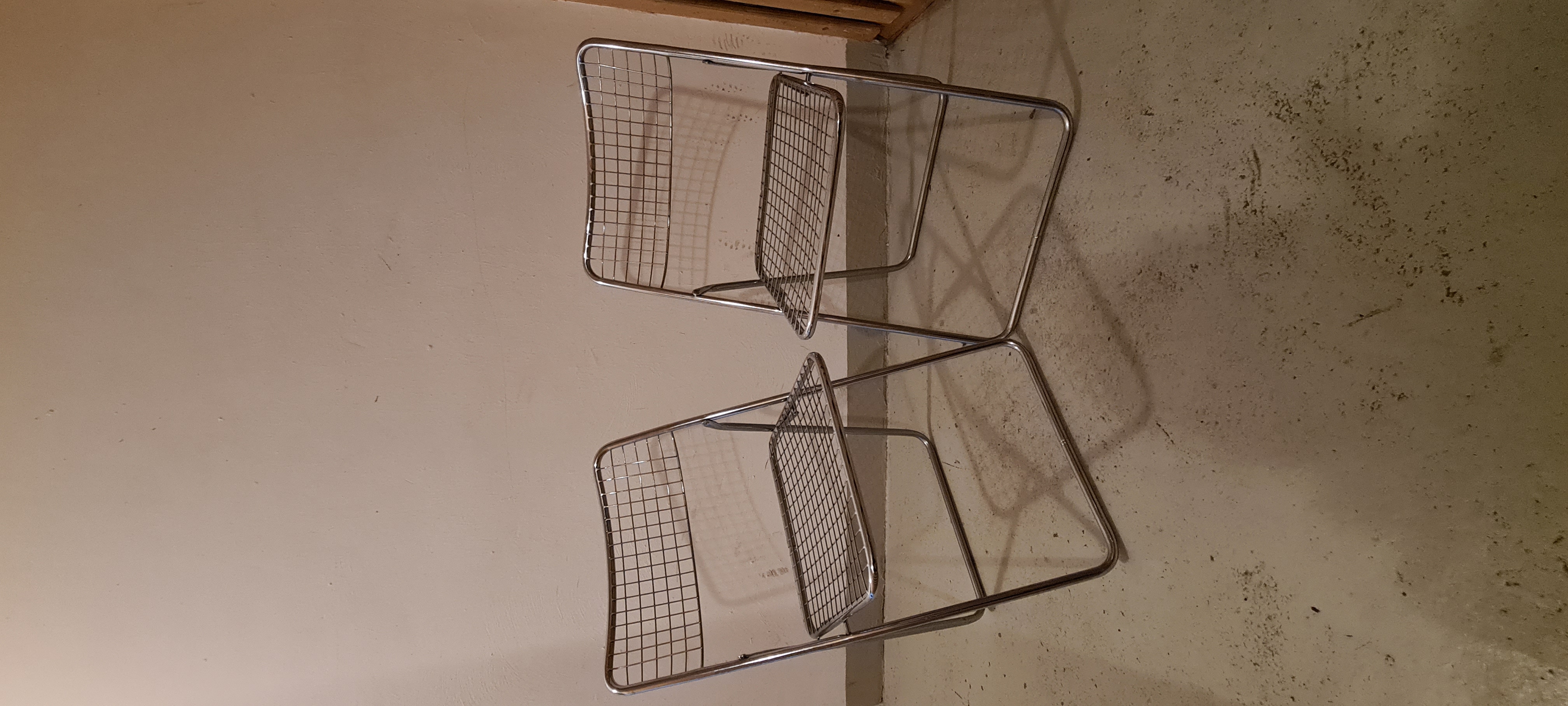 2x Vintage Klappstuhl Niels Gammelgaard Chrom