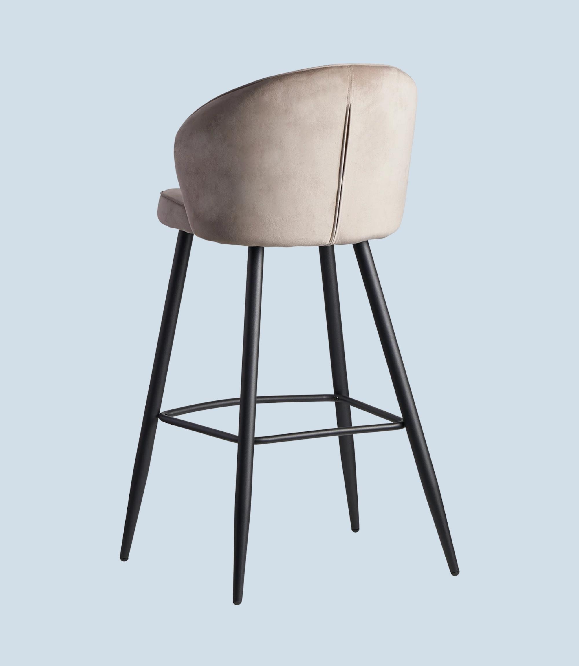 Barhocker Samt Beige