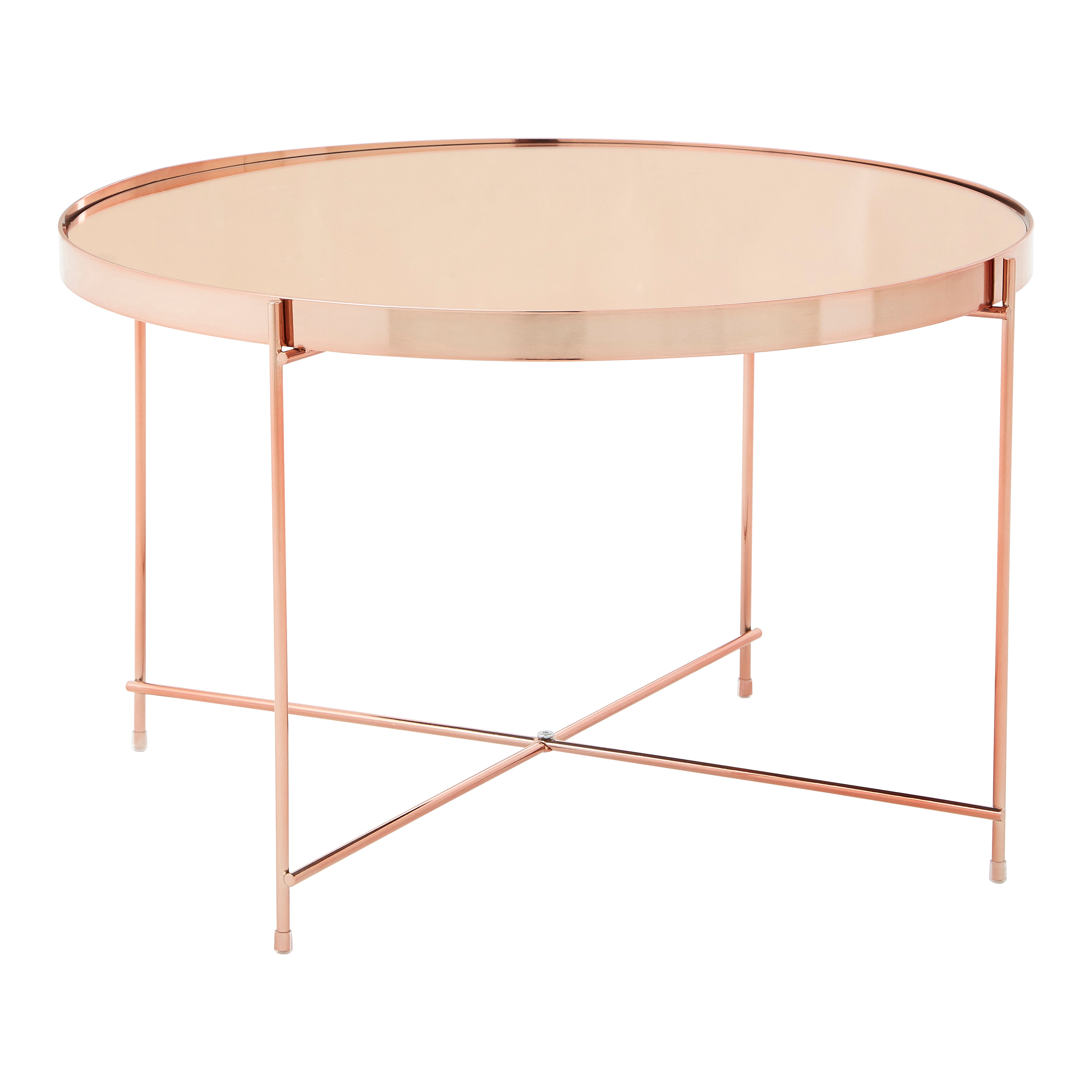 Allure Groß Rosa Spiegel-Beistelltisch
