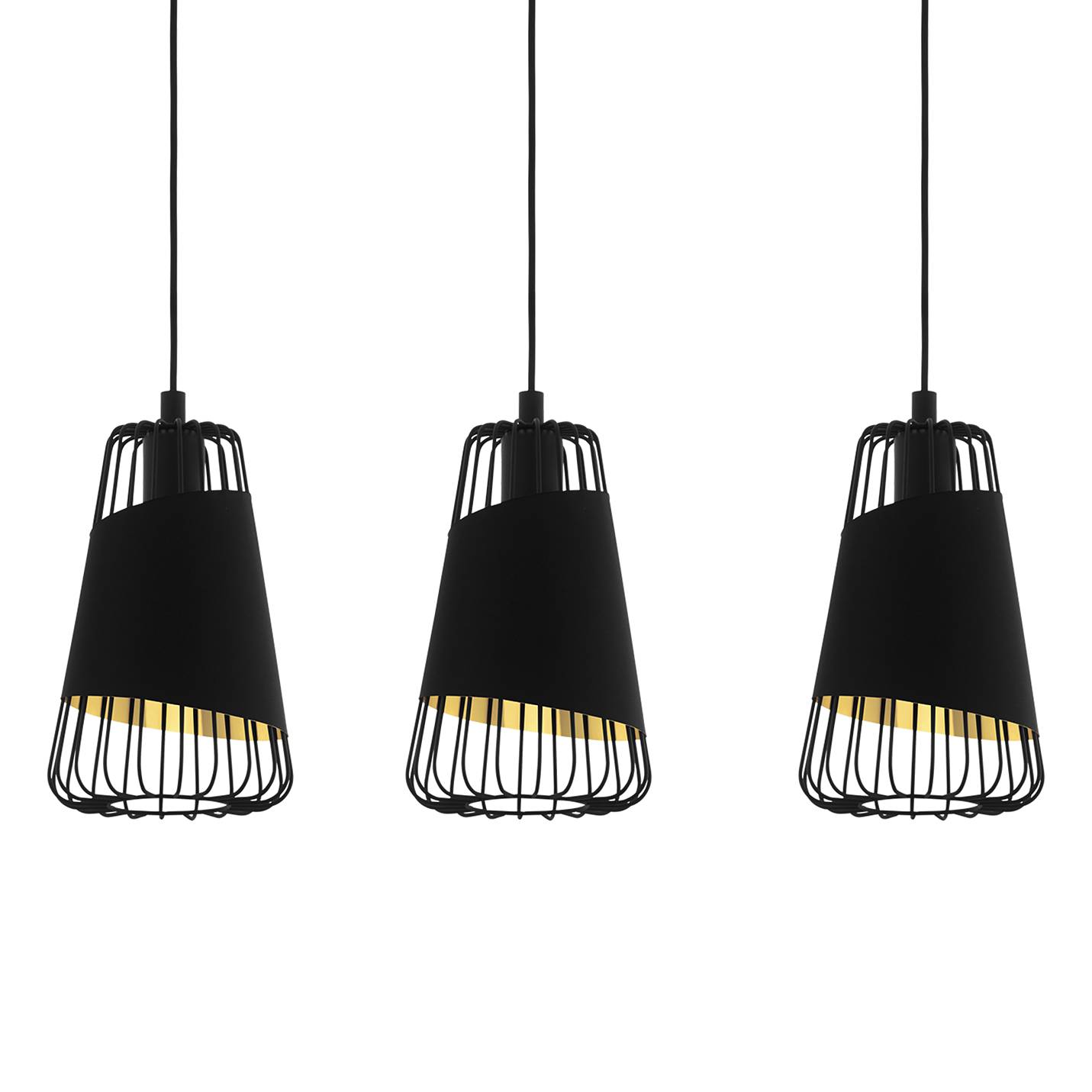 Austell II Pendant Lamp Steel 3-bulb