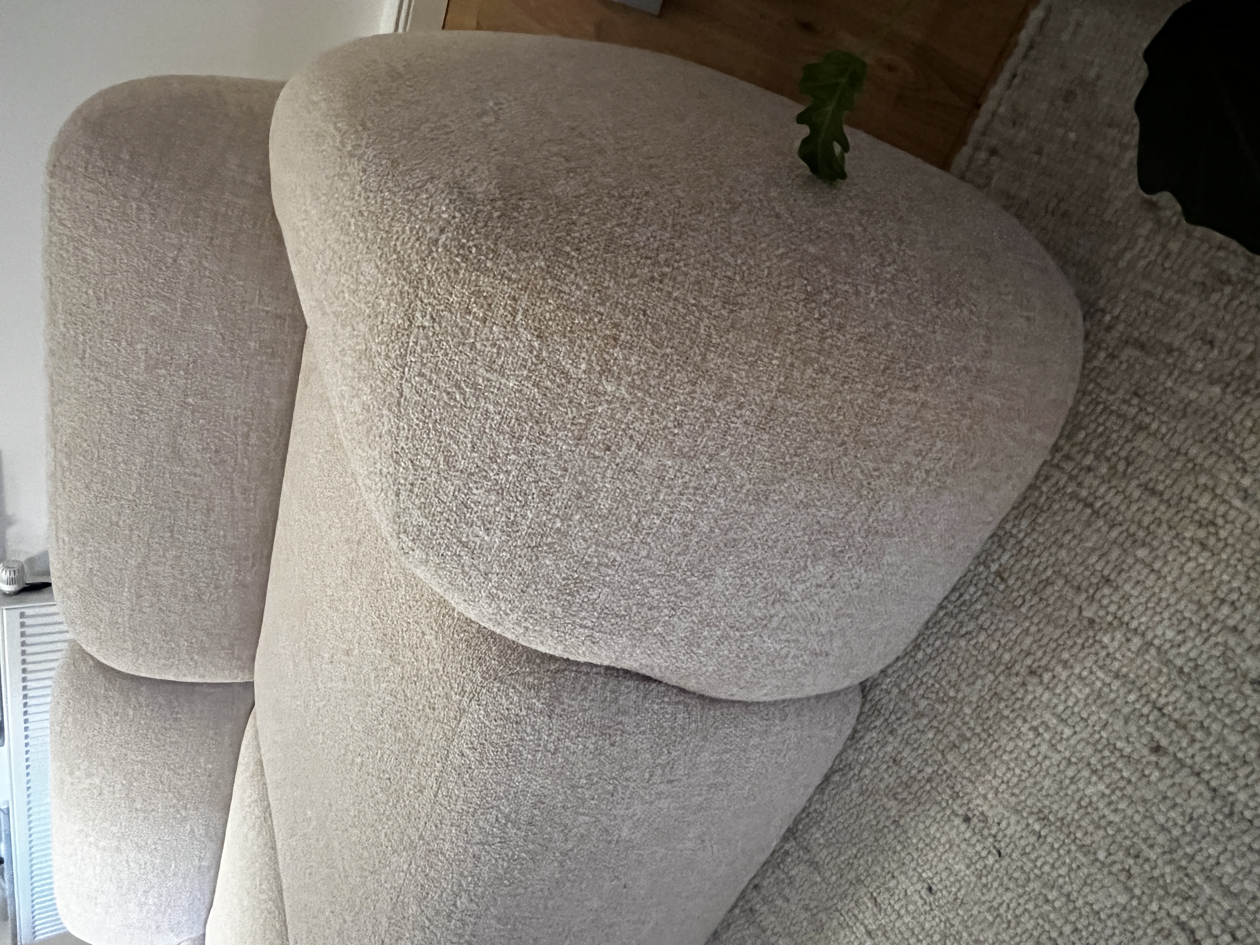3-Seater Sofa Bouclé Cream