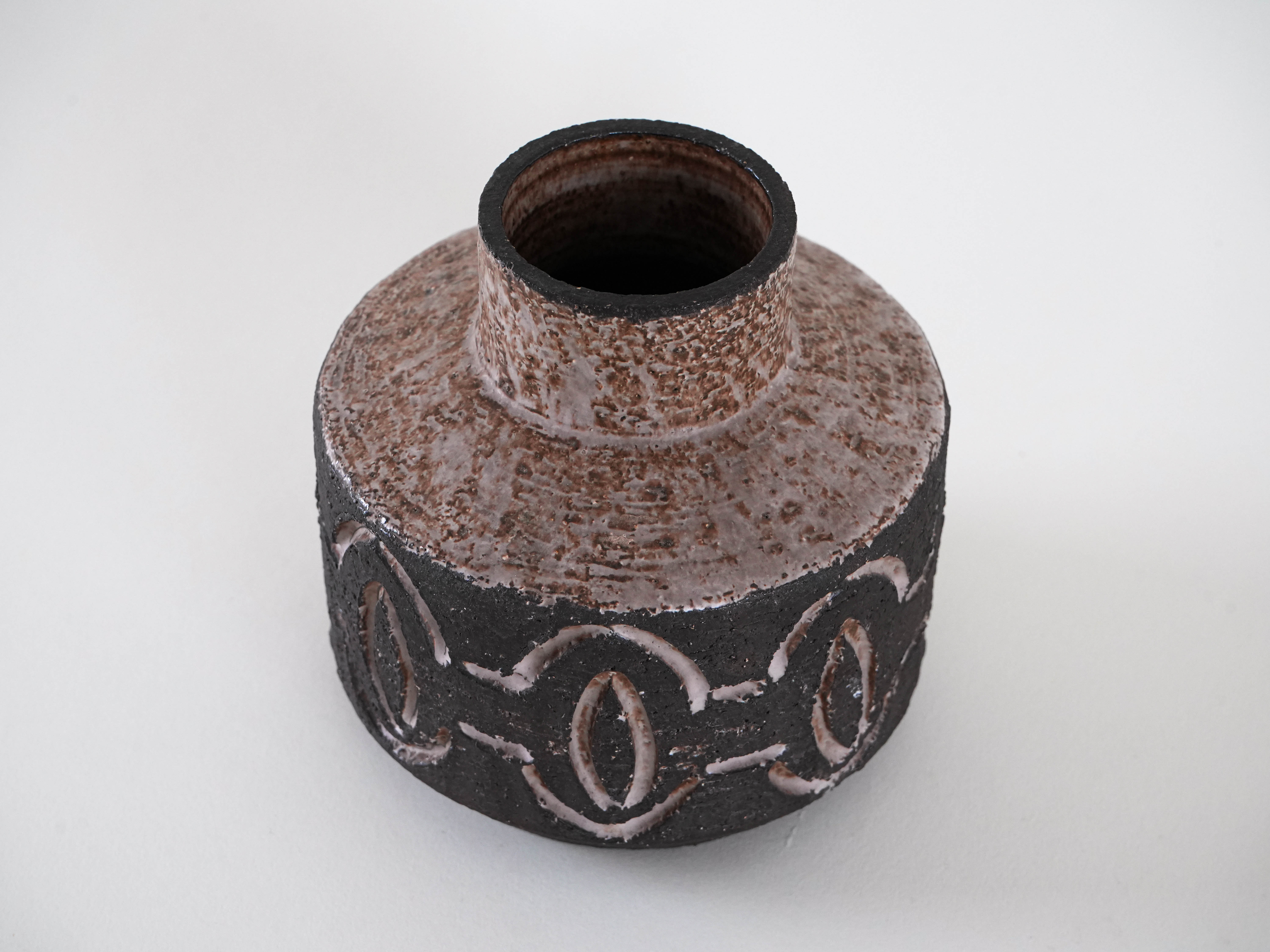 Keramikvase Braun