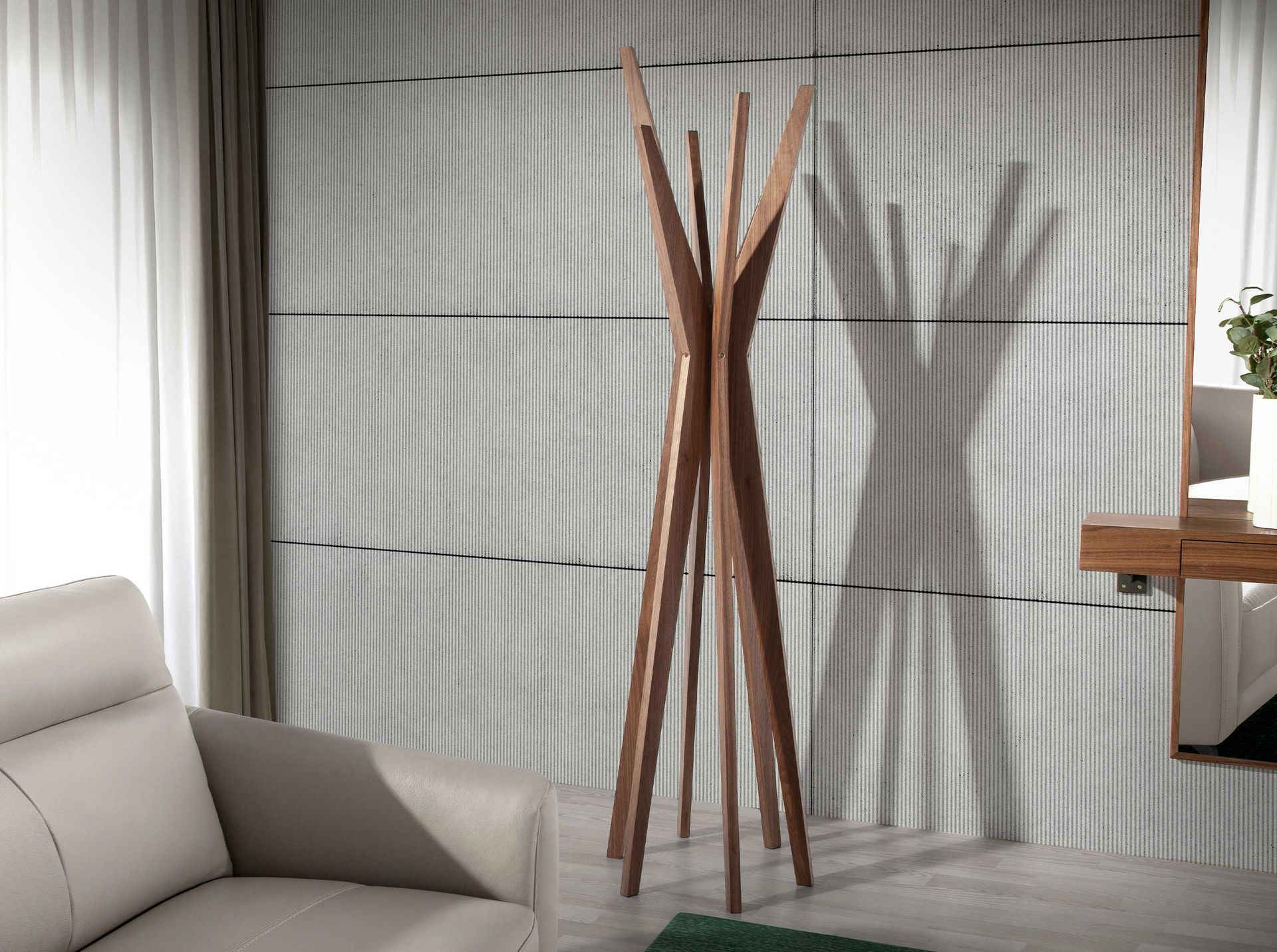 Garderobe Kiefernholz Braun