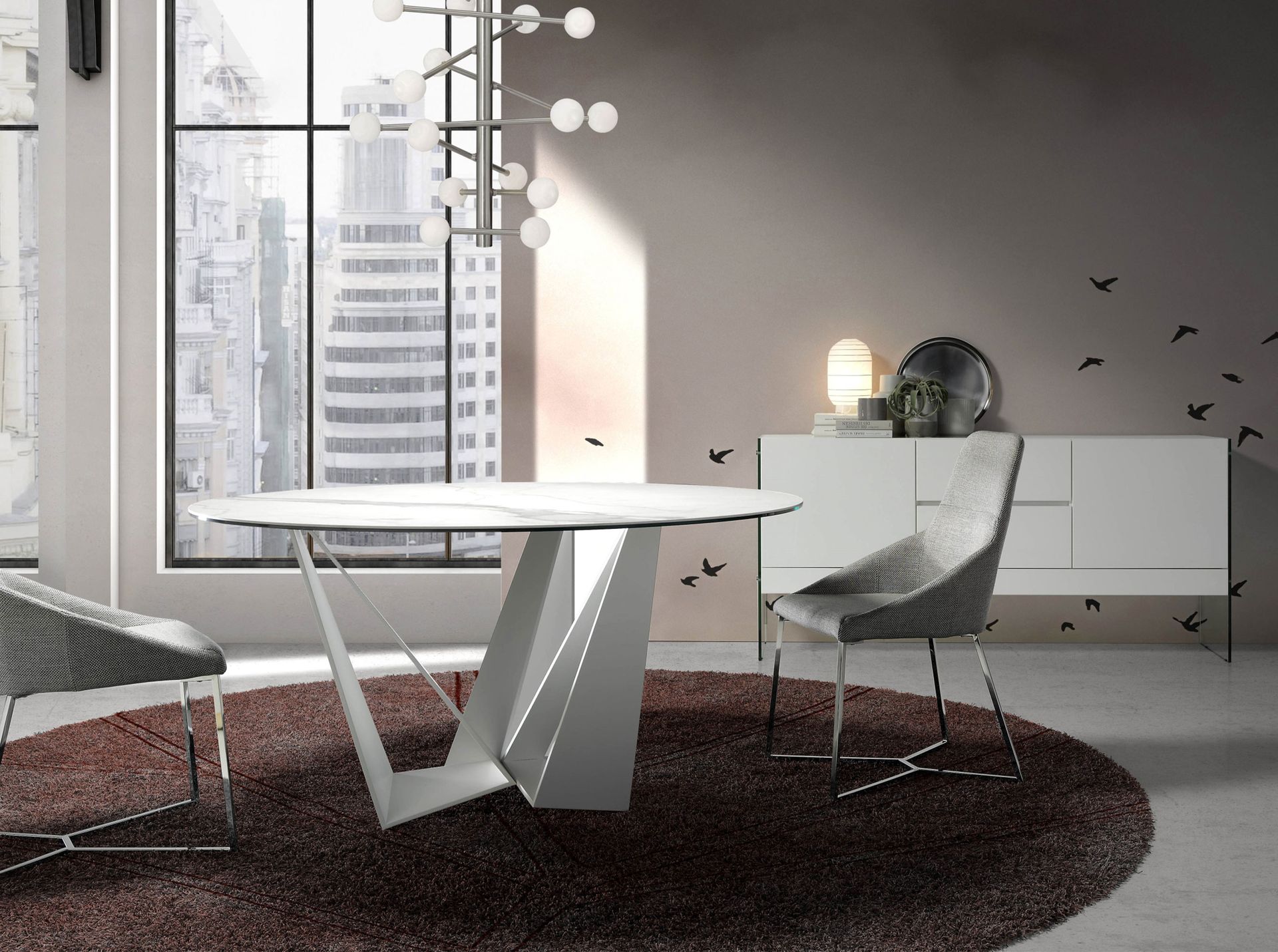 Sideboard Glass White