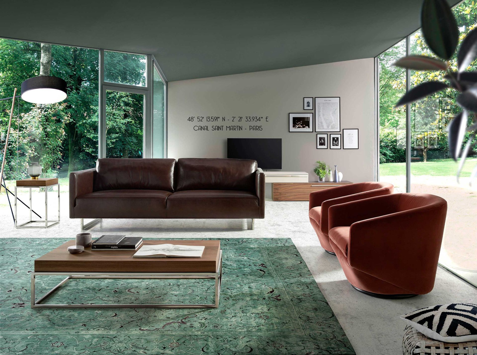 Sessel Drehbar Samt Peach