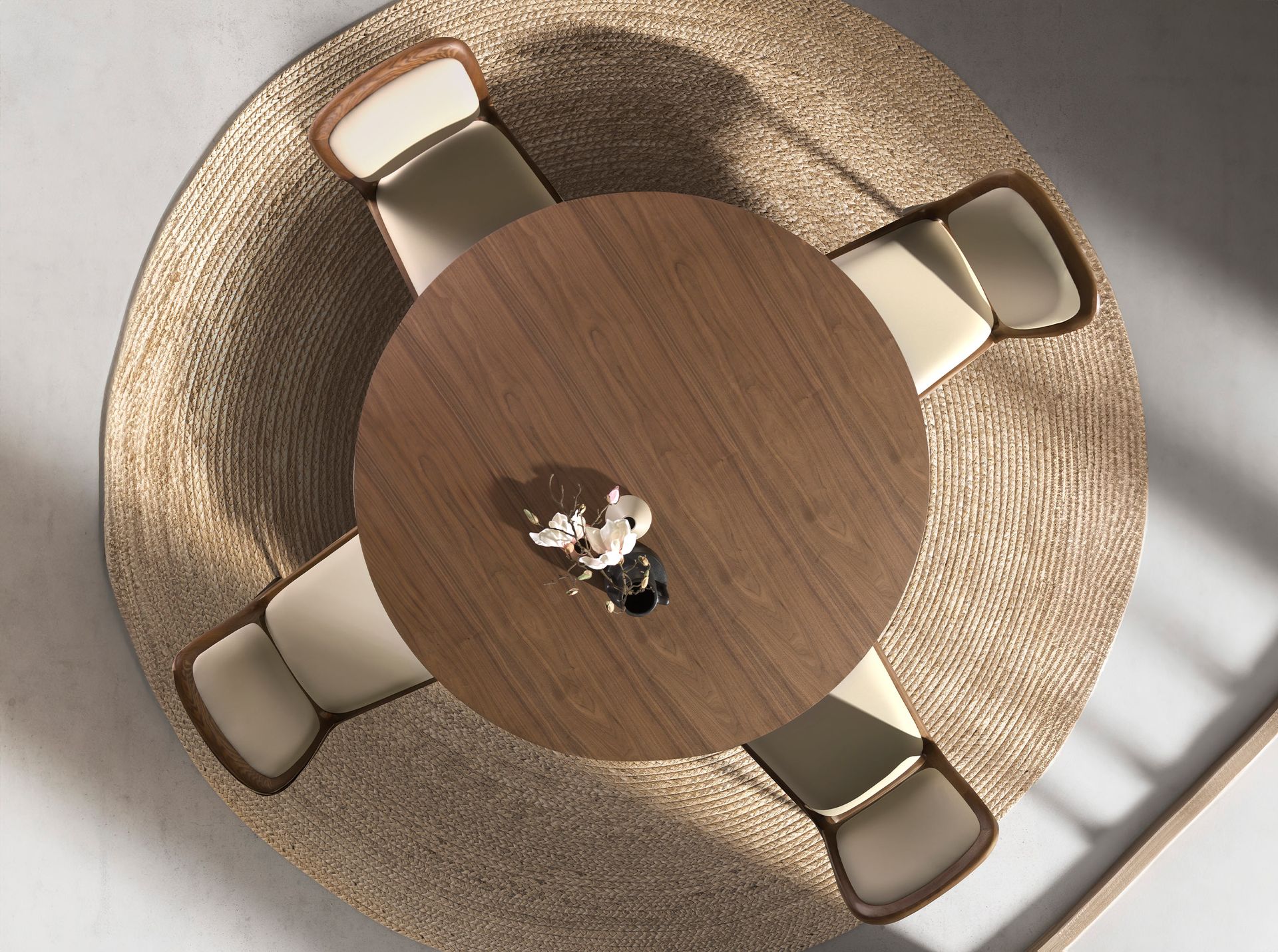 Dining chair faux leather cream