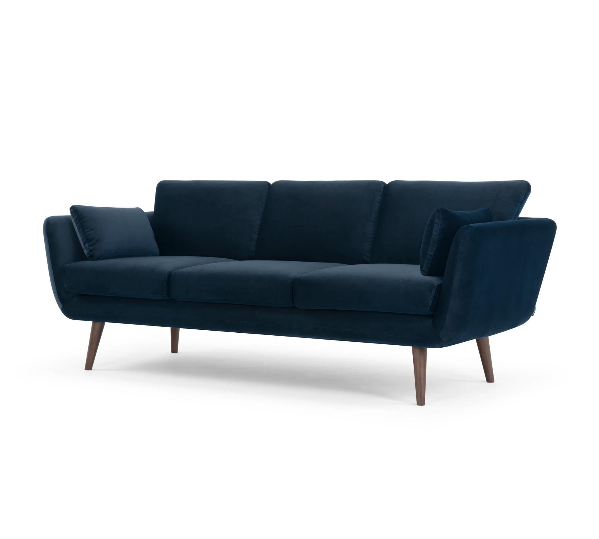 Sigrid Sofa 3-Sitzer Velour Lux Navy