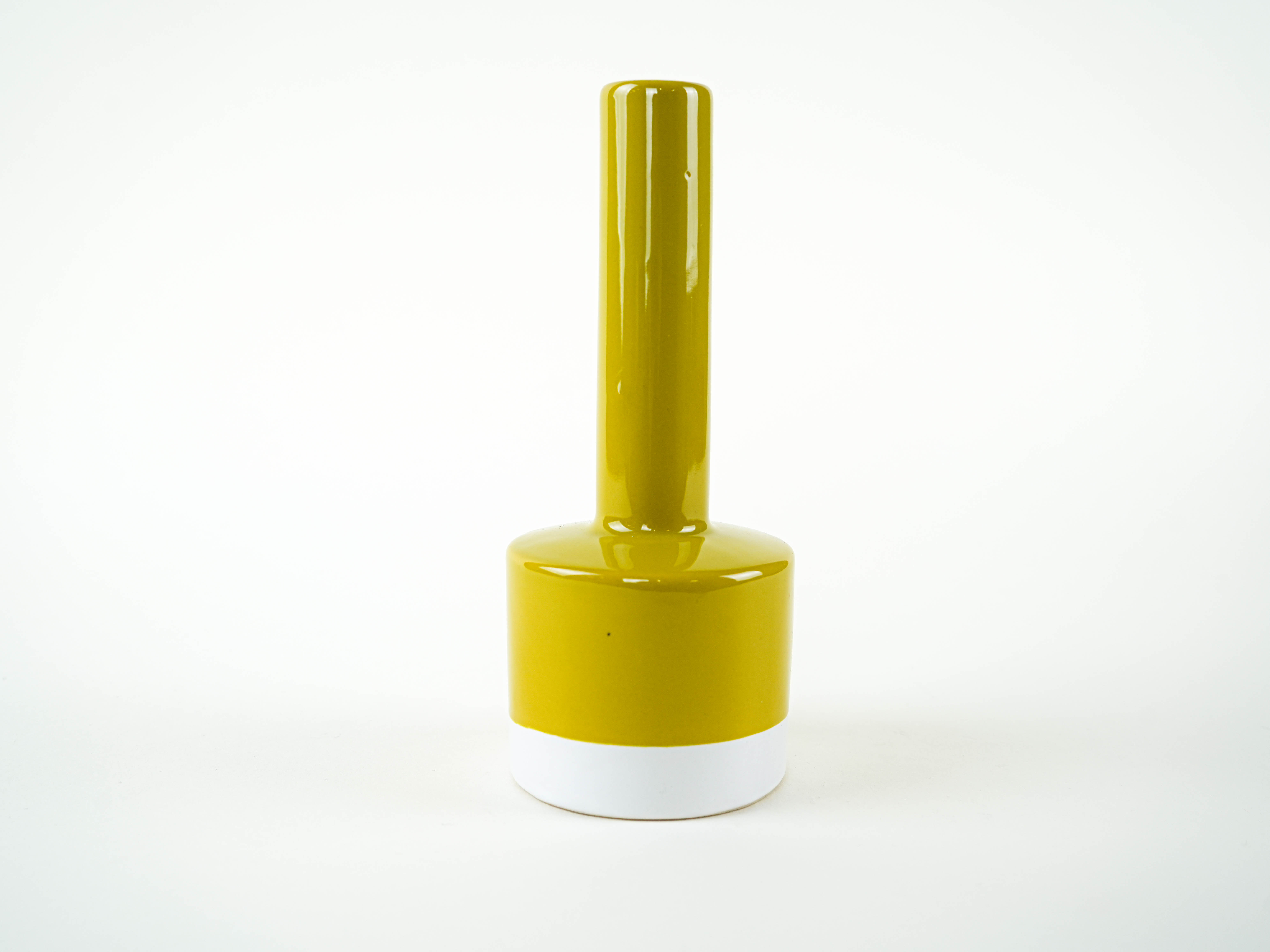 Decorative Vase Ceramic Olive Green 1970s