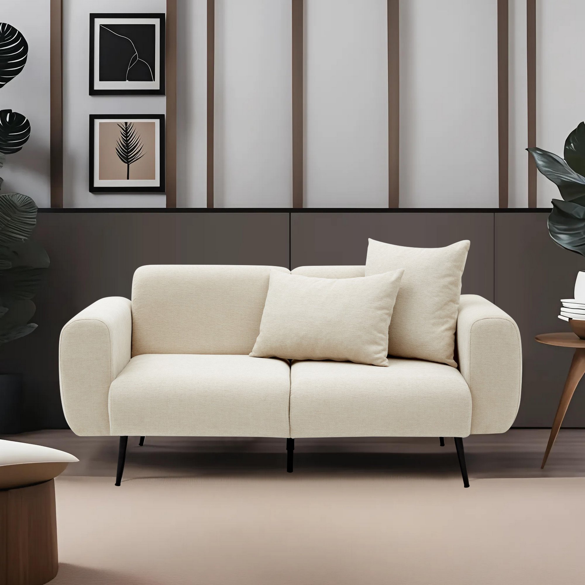 Side Sofa 2-Sitzer Creme