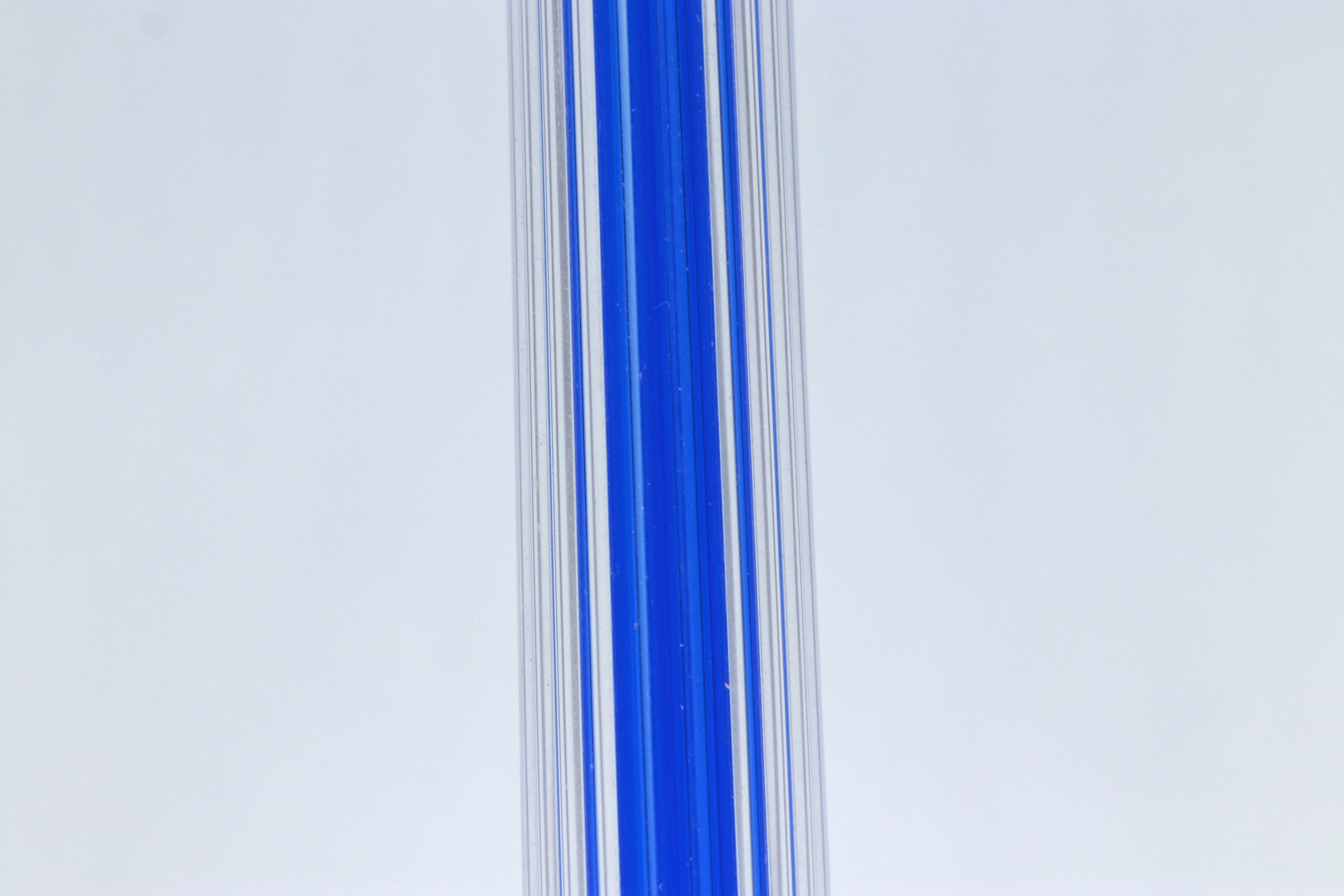 Vintage Postmodern Kerzenständer Glas Blau 1990er Jahre