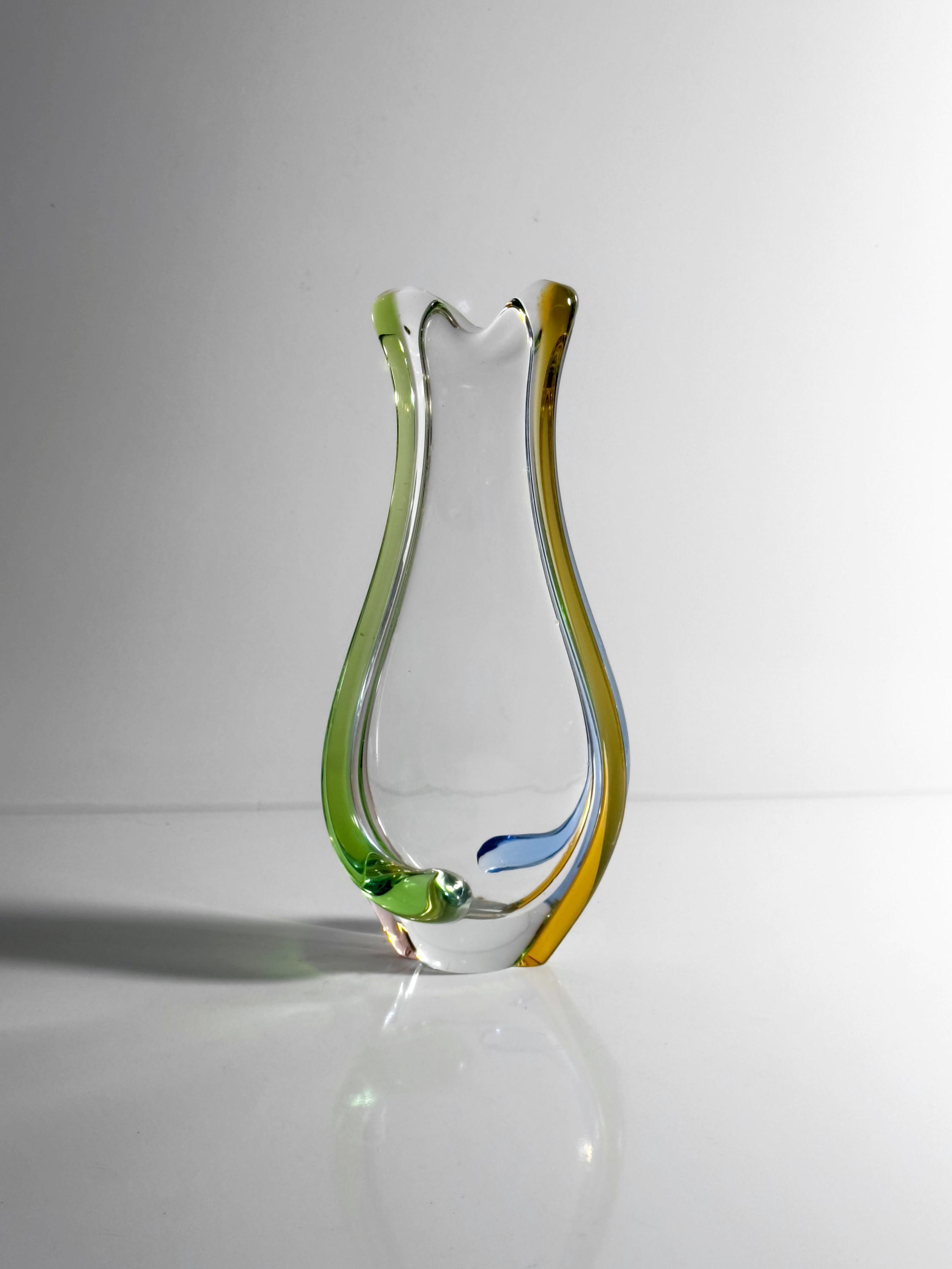 Vintage Rhapsody Vase Glas 50er Jahre