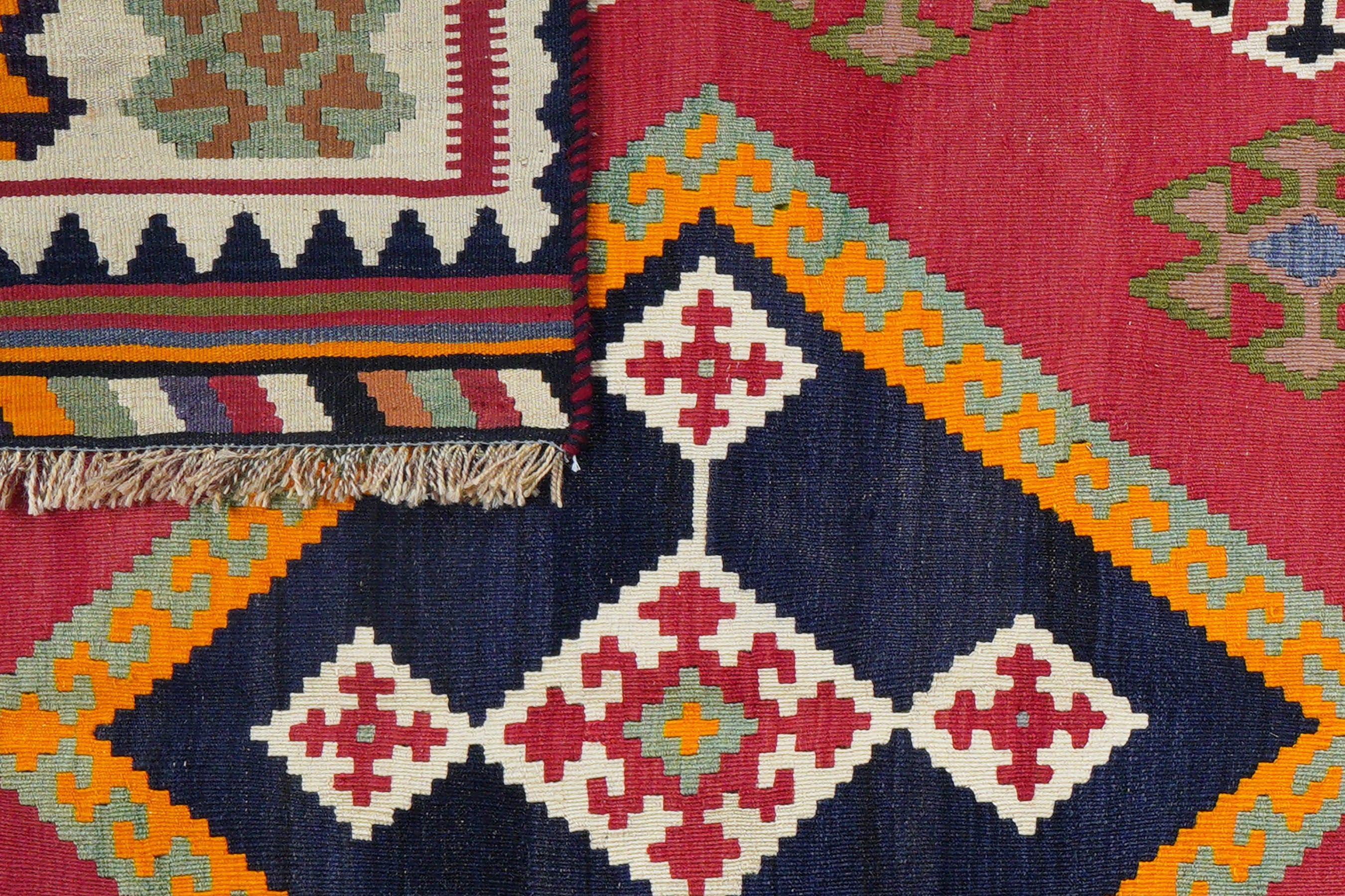 Kilim Gashgai Tappeto Rosso