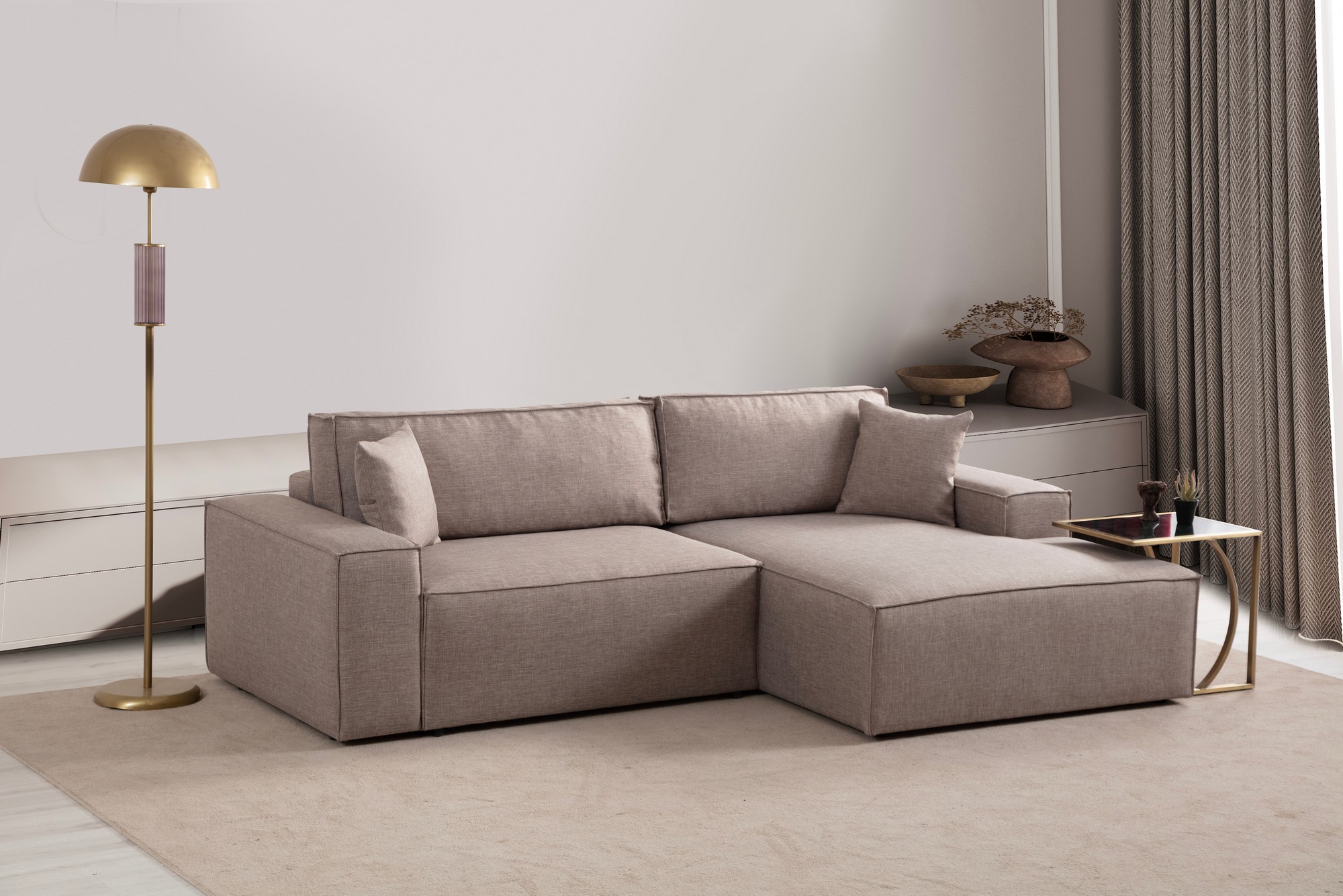 Pƒ±rlo Right Corner Sofa Brown