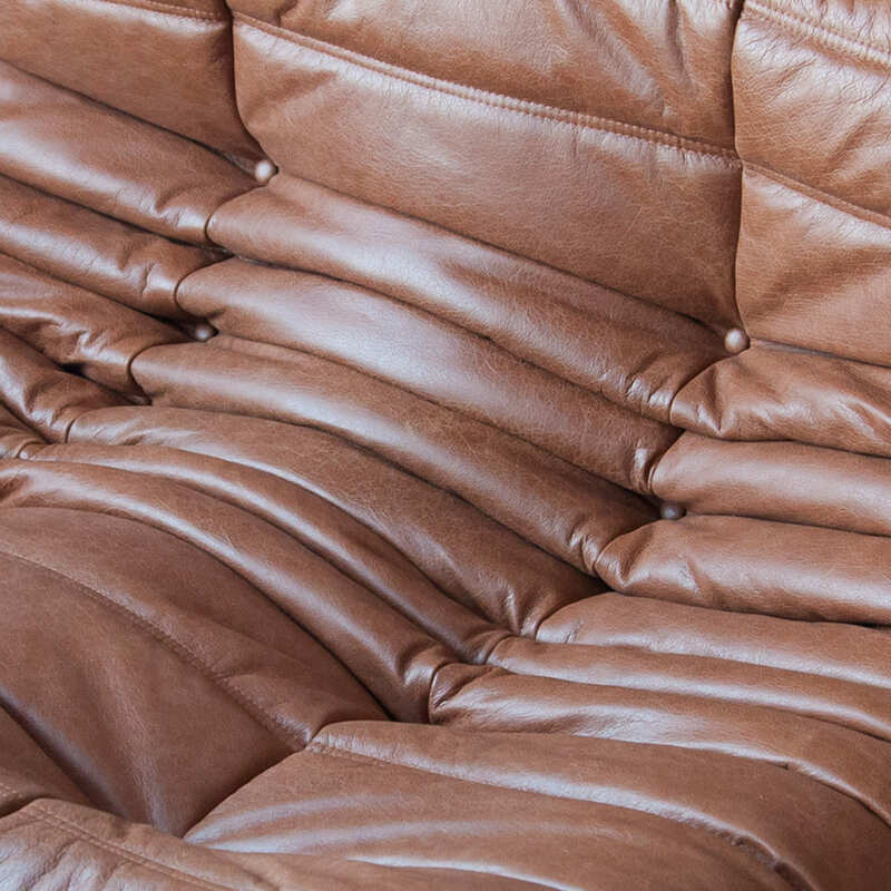 Togo Sofa 2-seater Pull-Up Leather Kentucky Brown