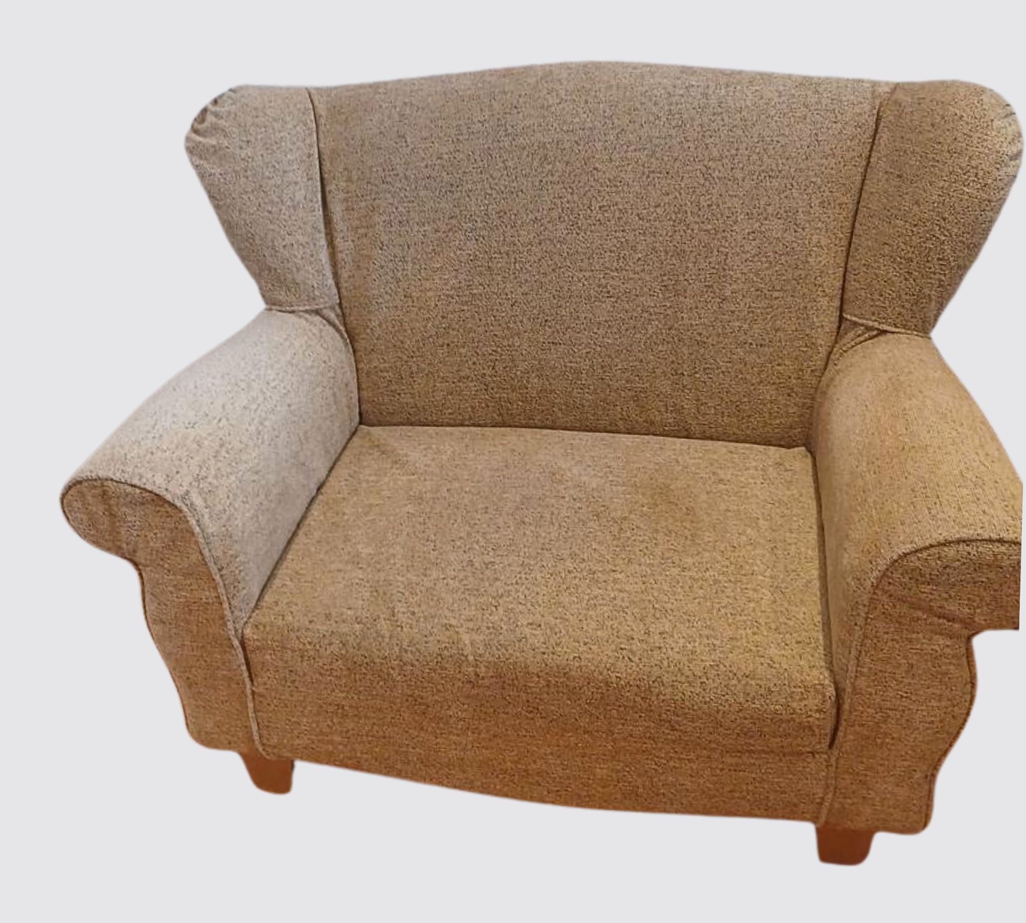 Sessel Textil Holz Gelb