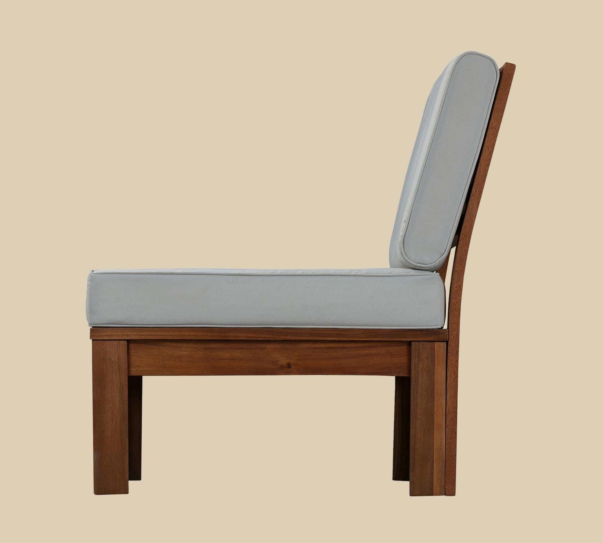 Loungesessel Akazie Massiv Taupe