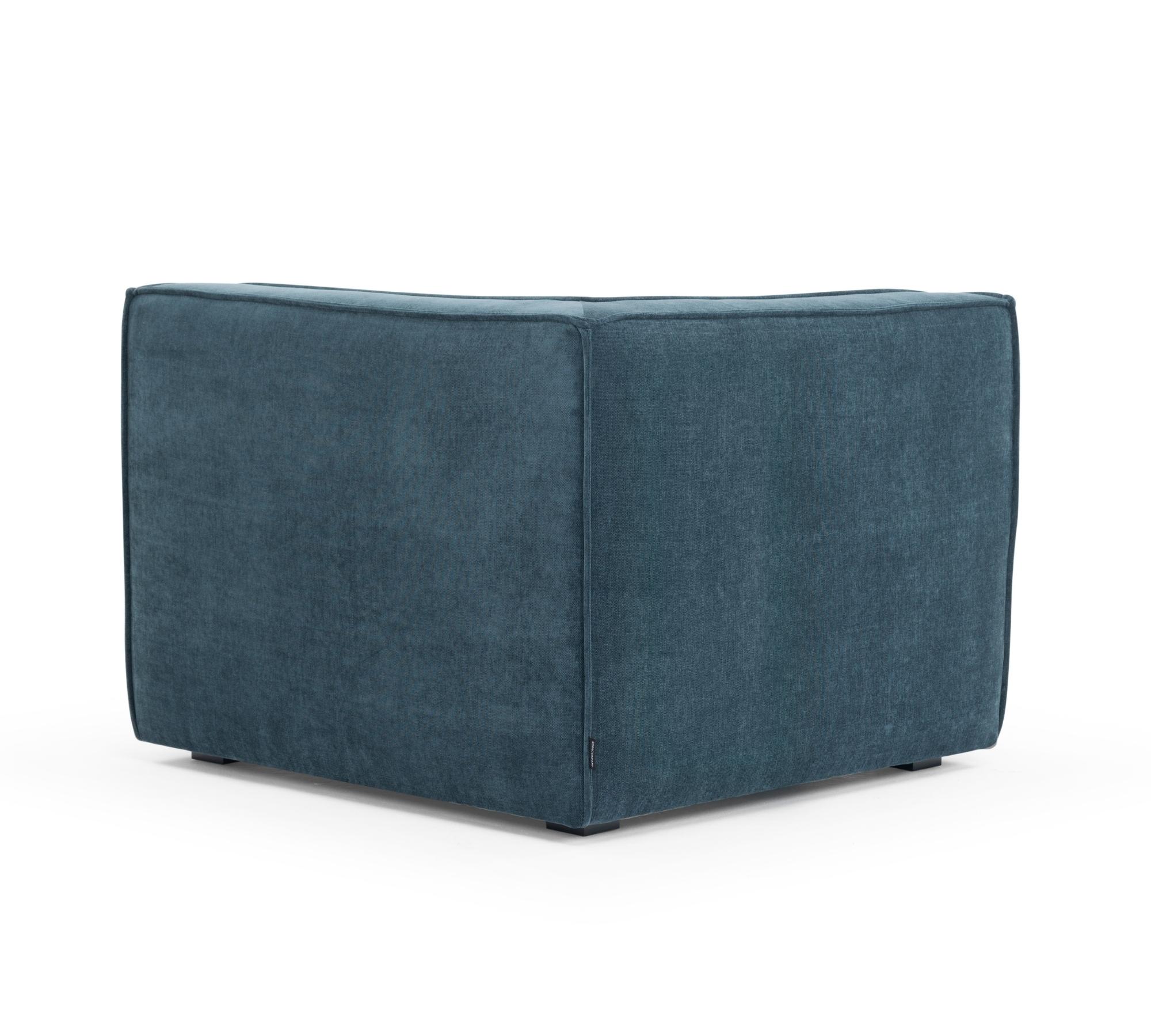 Dane 1-Sitzer Eckmodul Links Danny Dusty Blue