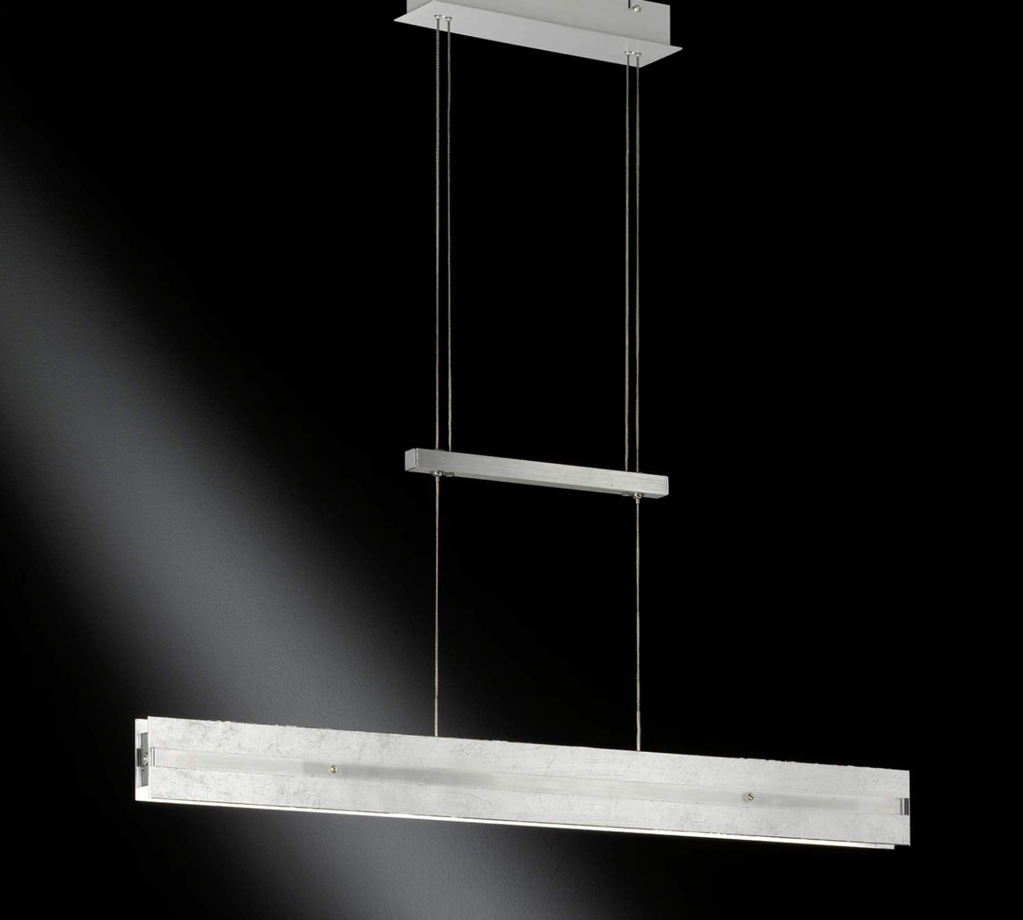 LED Pendelleuchte 2-flammig Kunststoff Aluminium