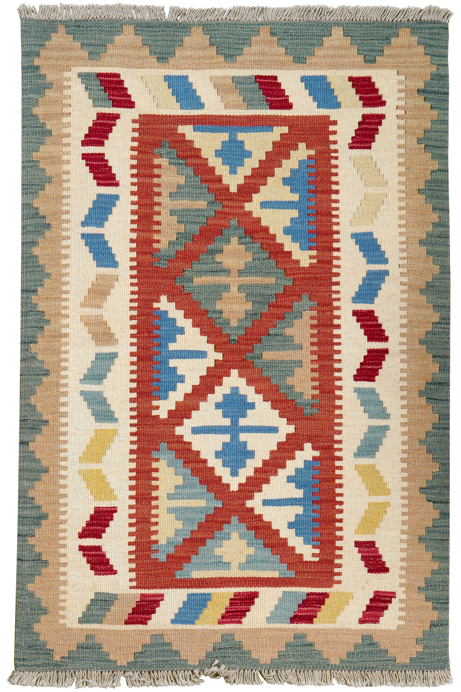 Kilim Gashgai Teppich Wolle Mehrfarbig