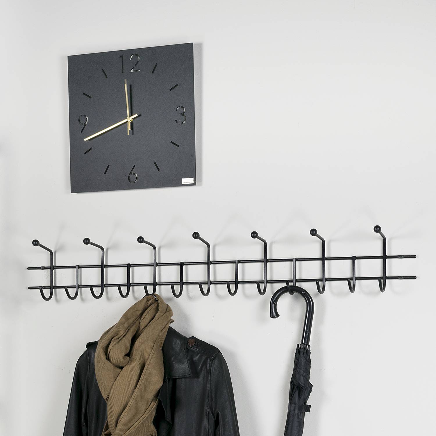 Garderobenleiste Honaker Metall Schwarz Breite: 119 cm