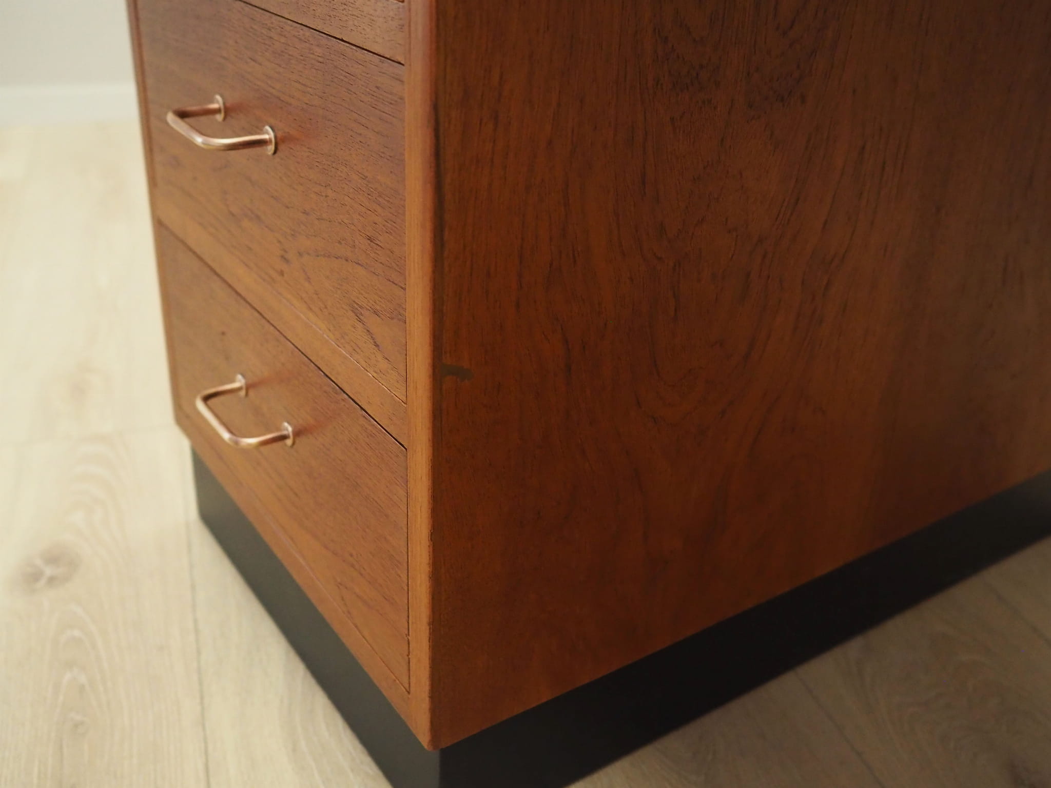 Vintage Schreibtisch Teakholz Braun 1970er Jahre