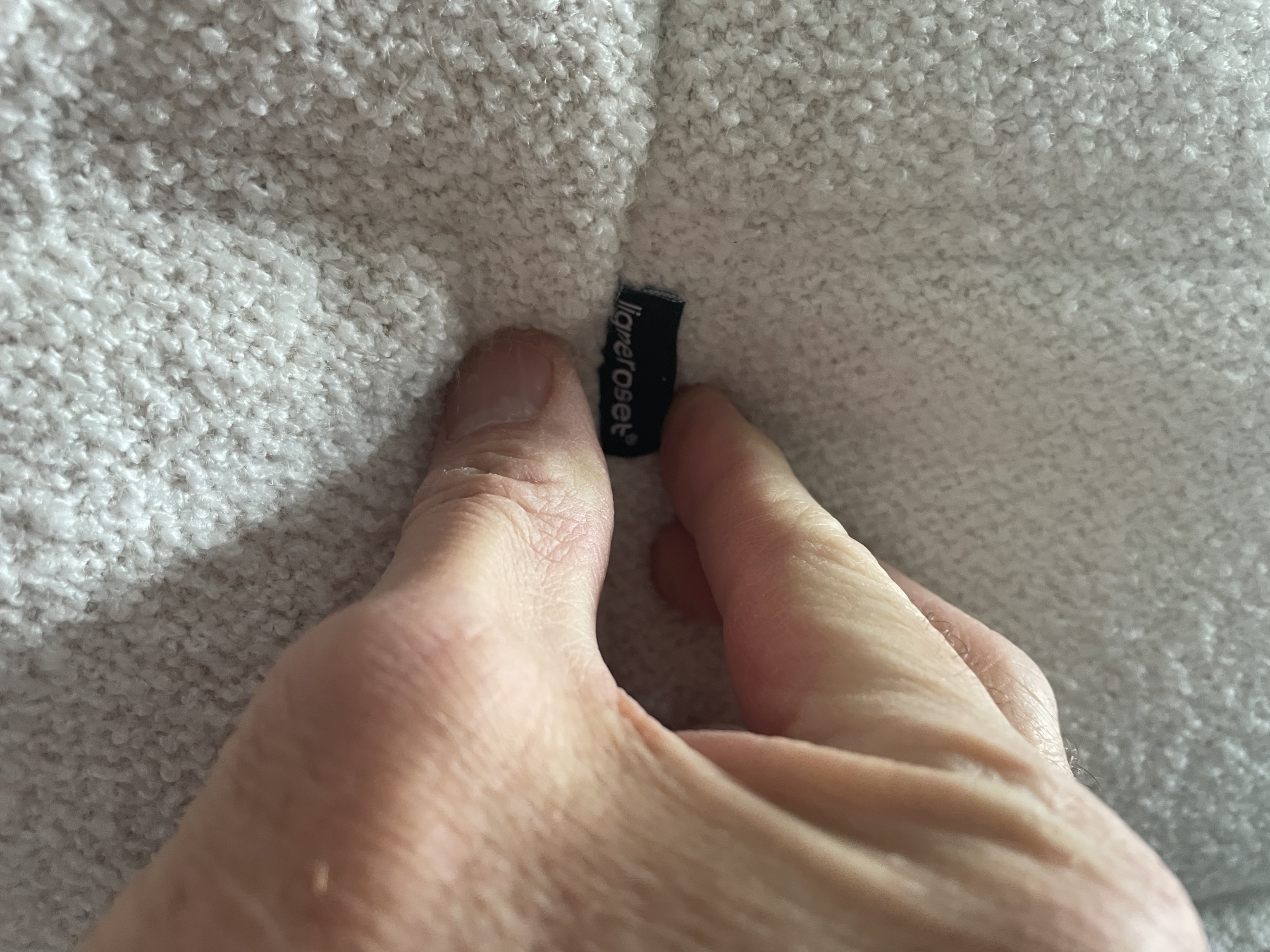 Togo Sofa 2-Sitzer Wolle Weiß