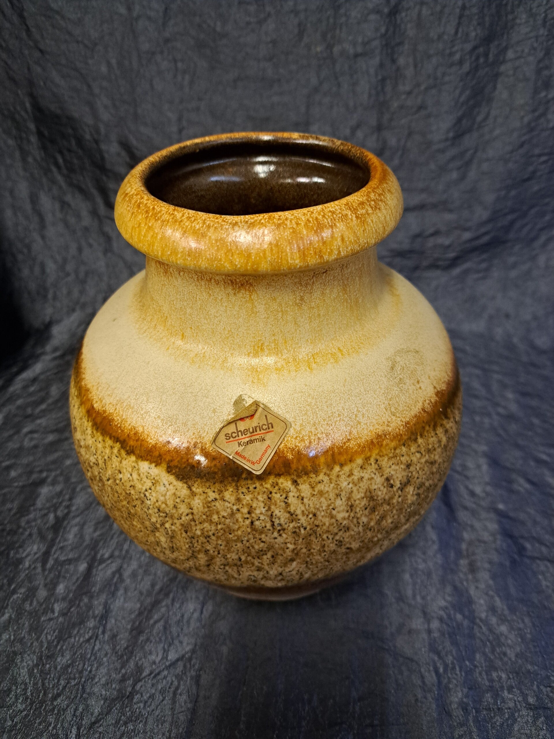 Vintage Keramikkrug Braun Beige