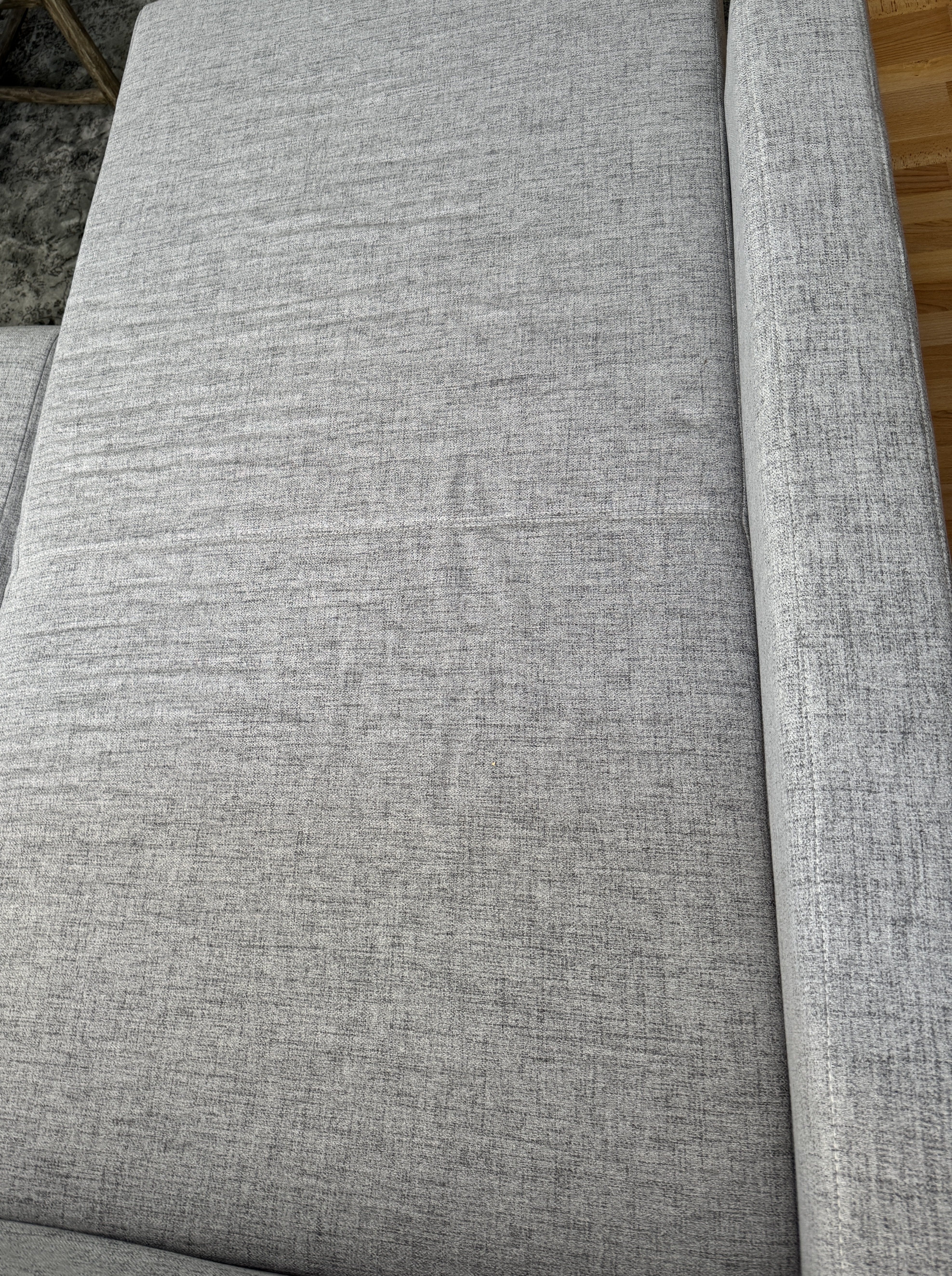 Ecksofa mit Schlaffunktion Textil Grau