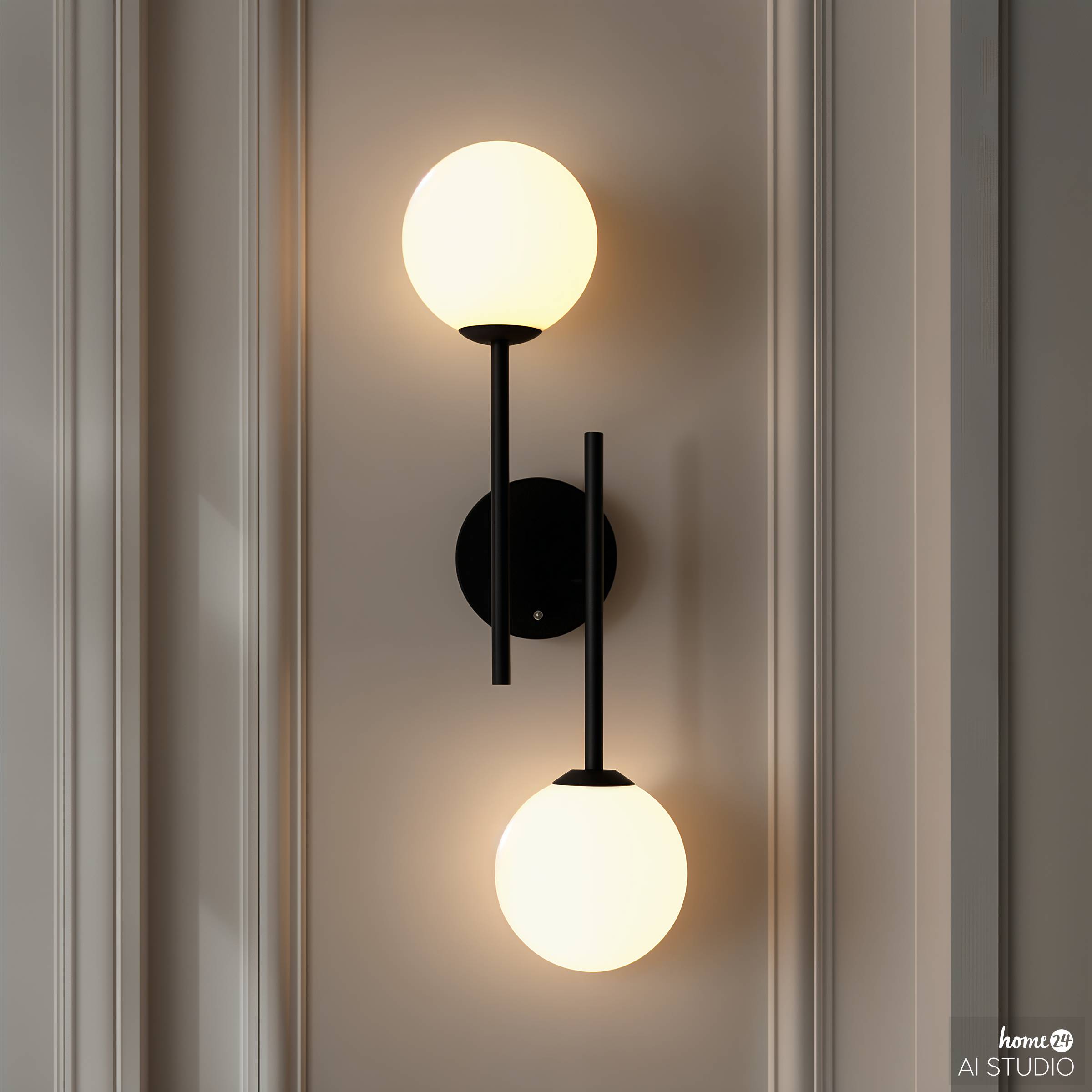 2-Flammig Rigi Akku-Wandleuchte 3-Stufen-Dimmer Weiß