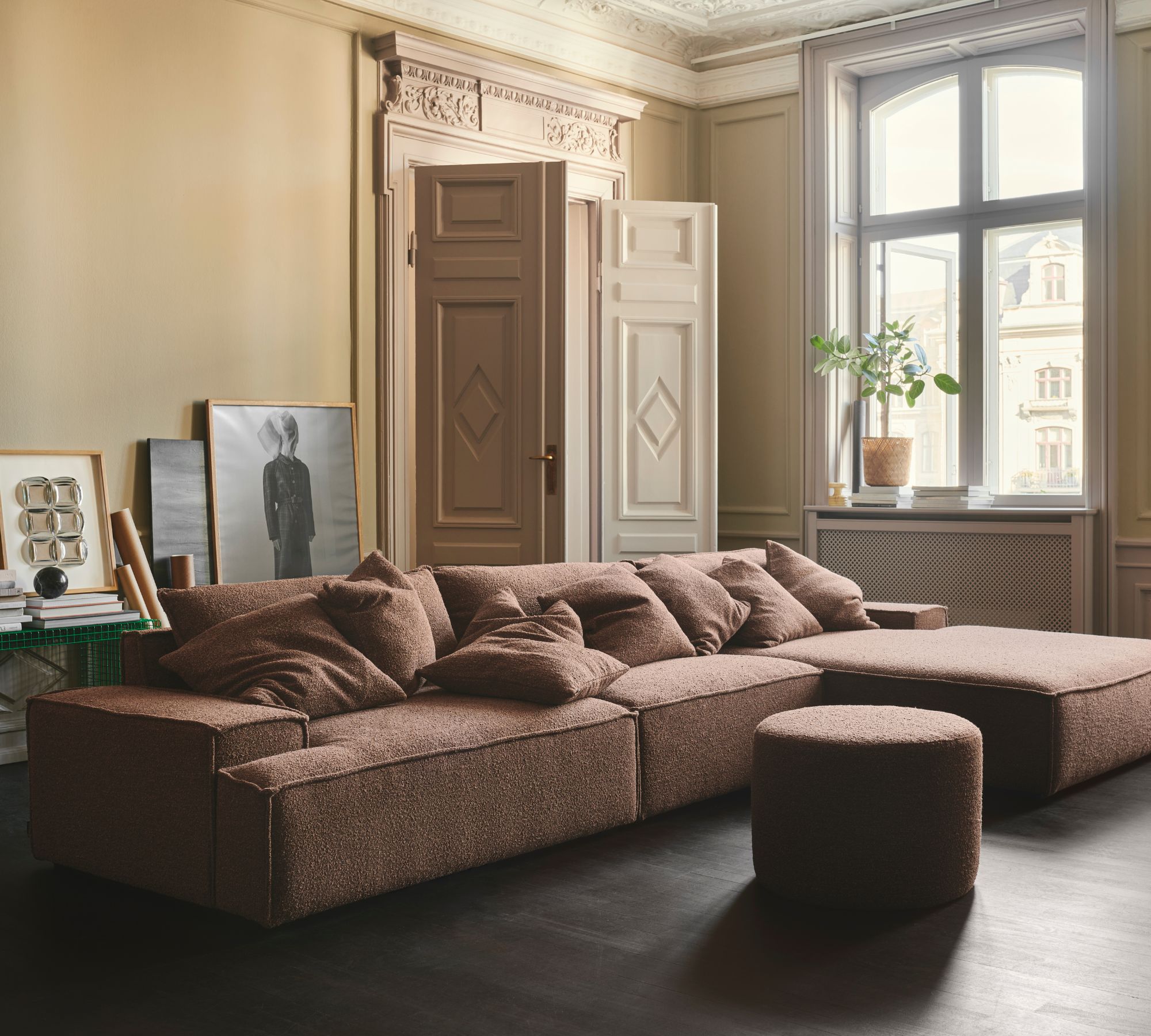 Daphne Modul 1-Sitzer Links Pebble Rust