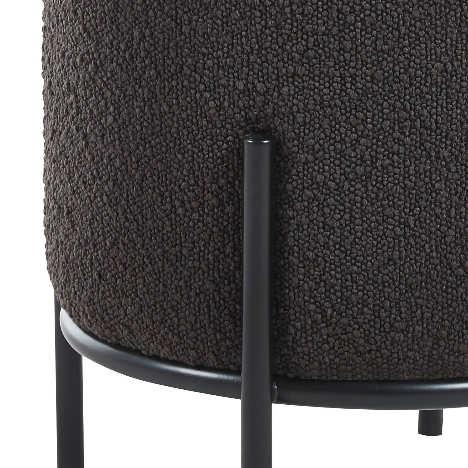 Polsterhocker Bumyra Bouclé Anthrazit