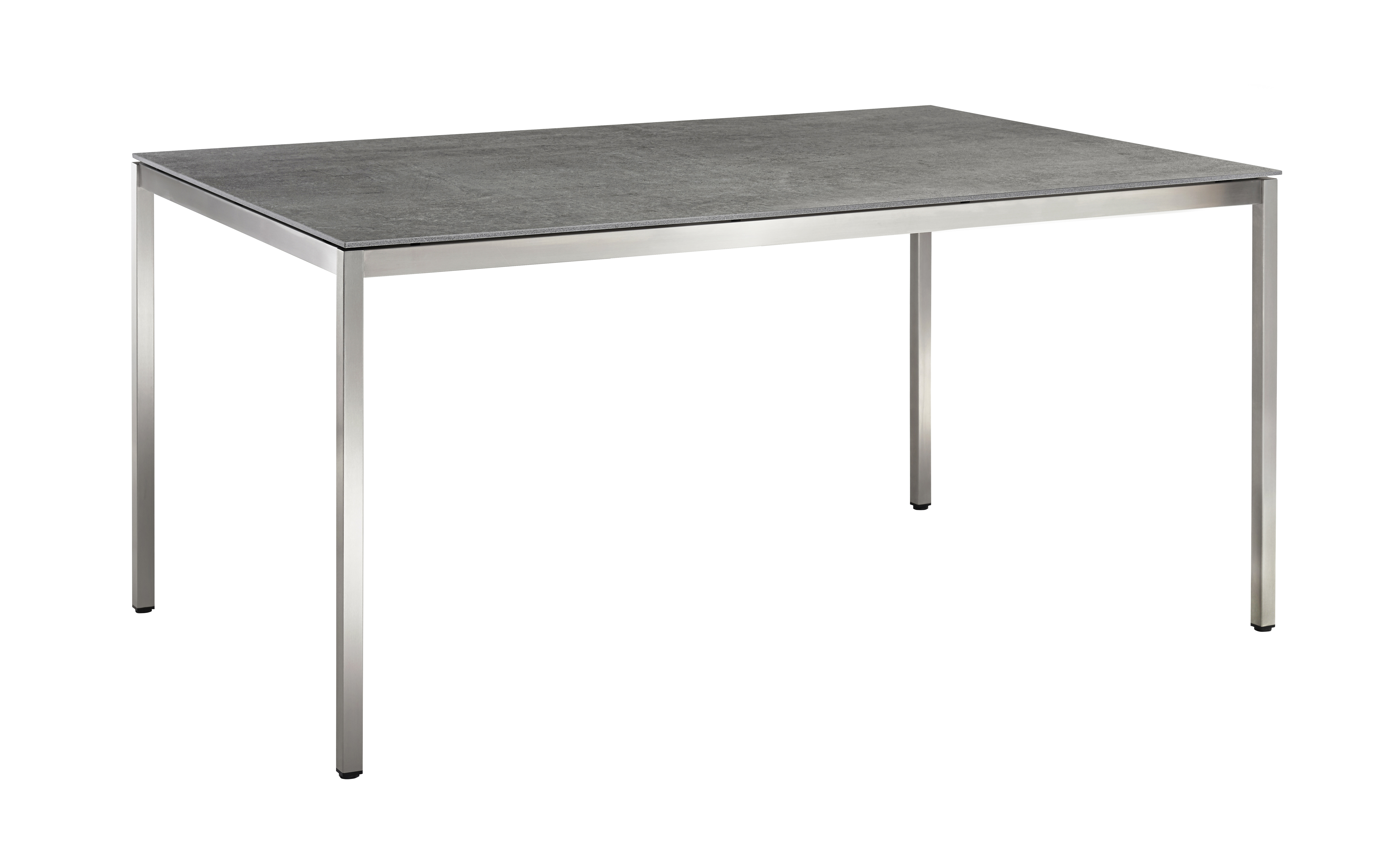 Slim table Stainless steel HPL top Anthracite 160 x 100cm