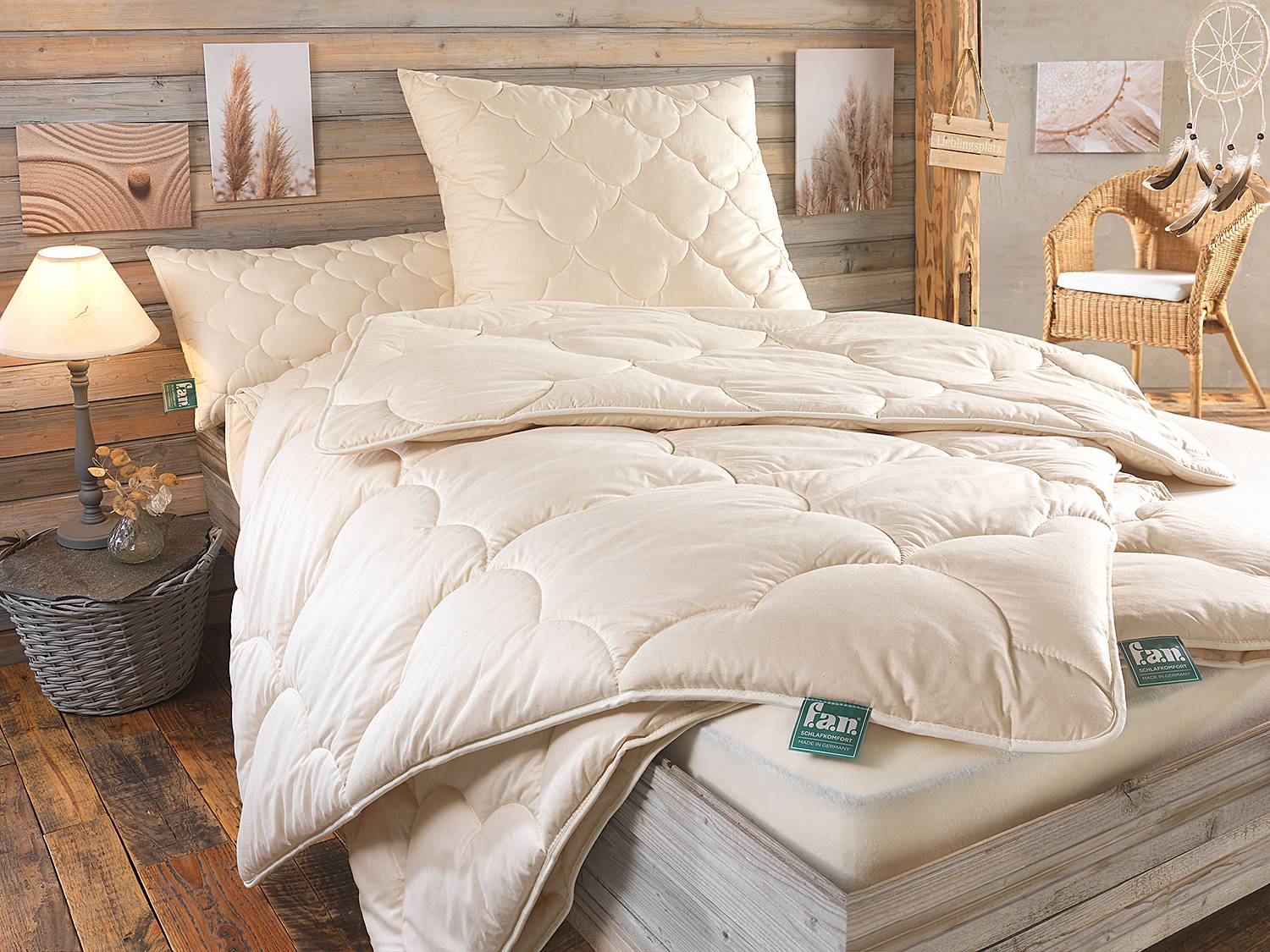 Relax Kopfkissen Baumwolle Beige 40 x 80 cm