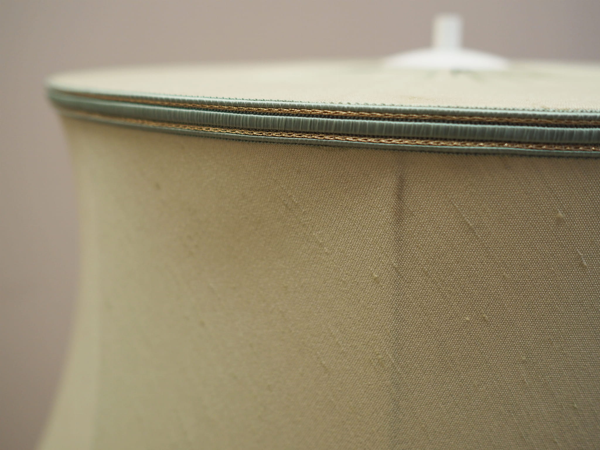 Vintage floor lamp Metal Fabric Green 1970s