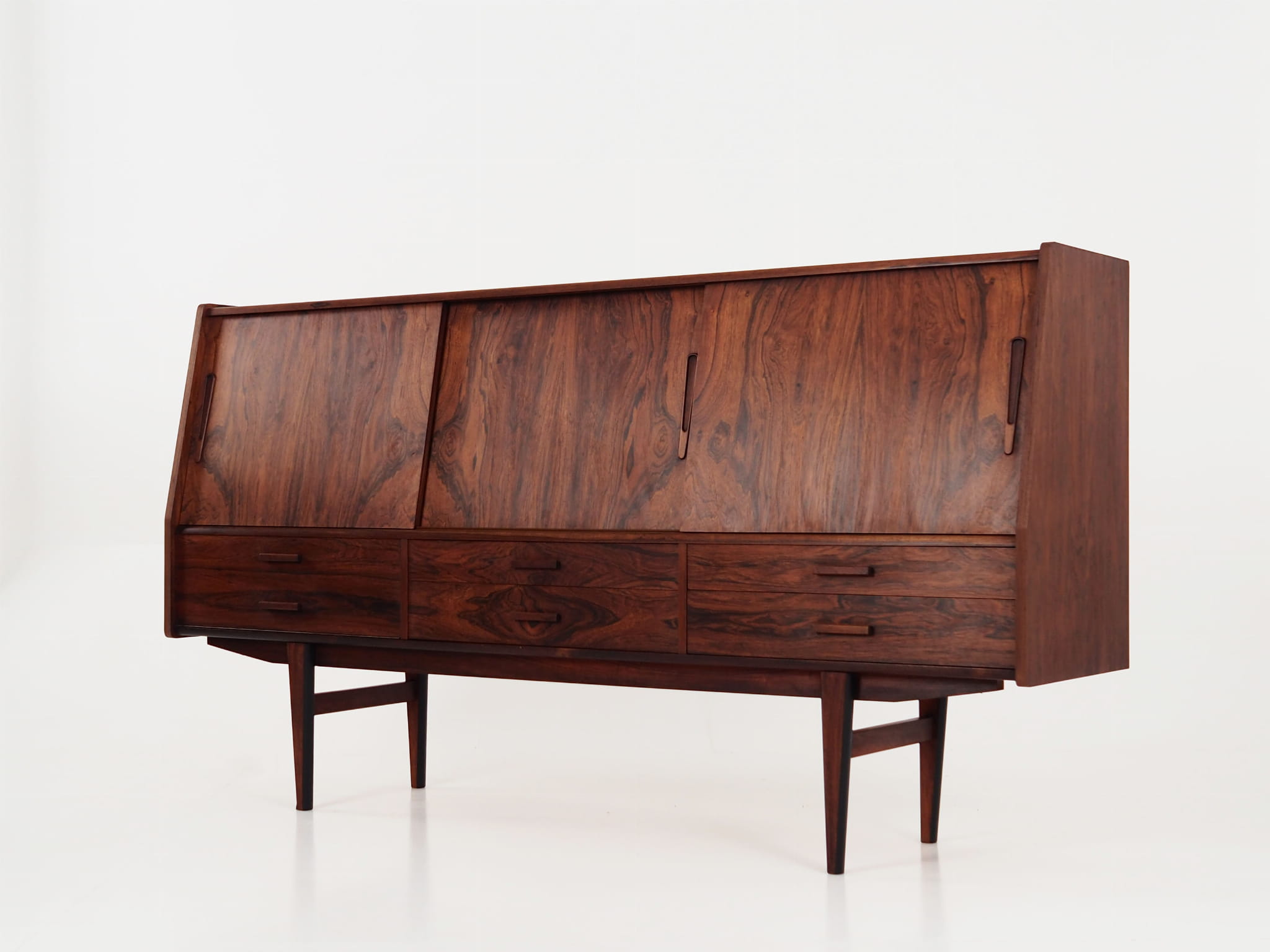 Highboard Rosenholz Braun 1970er Jahre