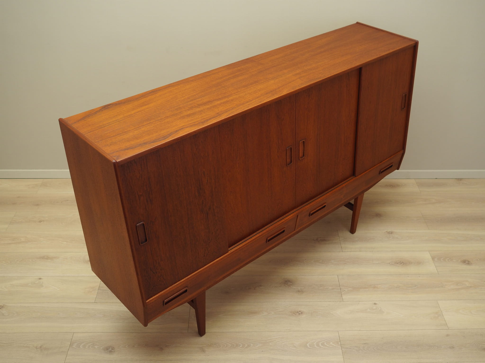 Highboard Teakholz Braun 1960er Jahre