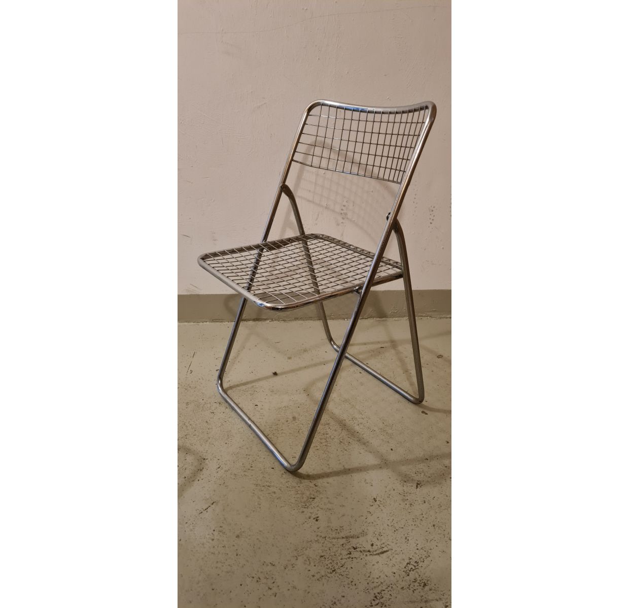 2x Vintage Klappstuhl Niels Gammelgaard Chrom