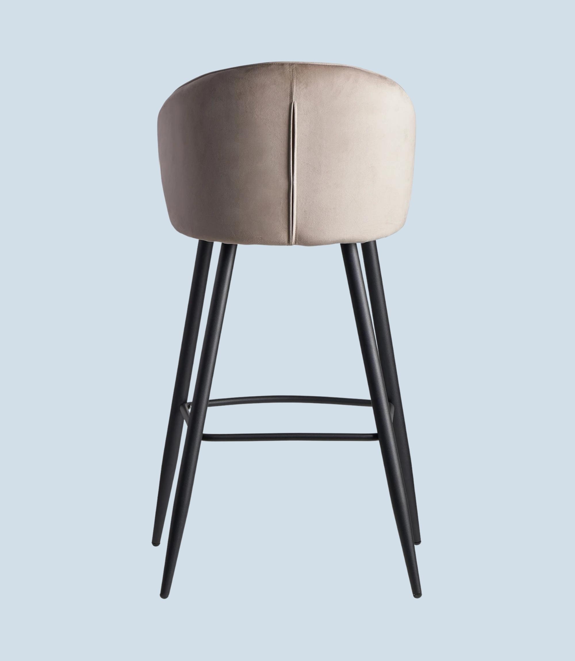 Barhocker Samt Beige